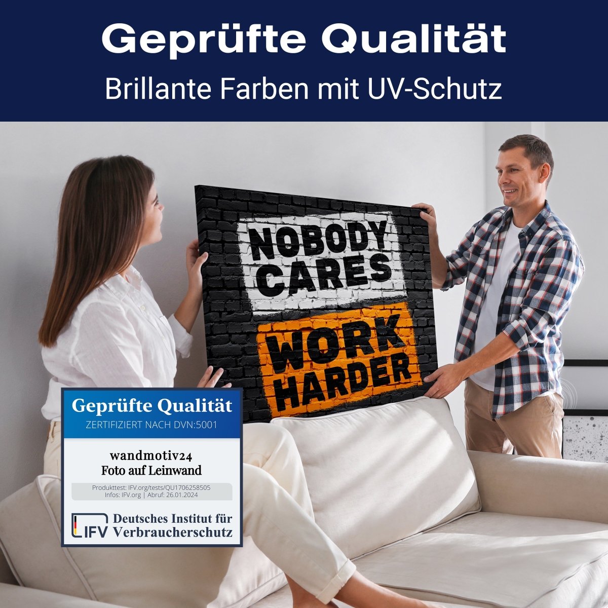Leinwandbild Motivation, Querformat, Nobody Cares Work Harder M0002 kaufen - Bild 4 Leinwandbild Motivation, Querformat, Nobody Cares Work Harder M0002 kaufen - Bild 4