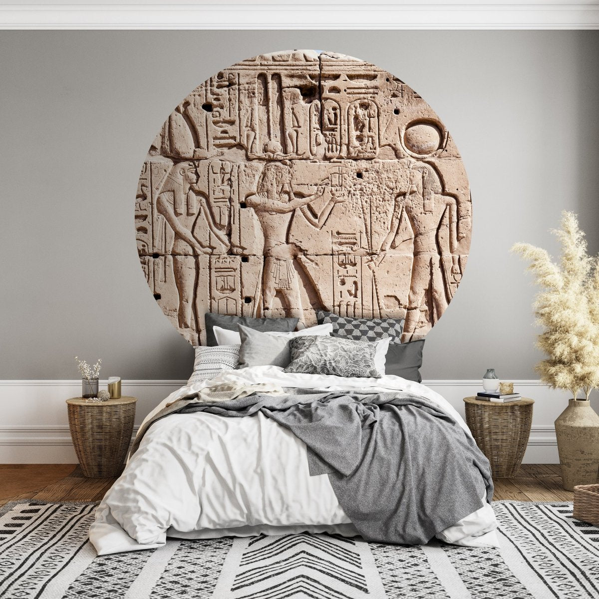 Runde Fototapete Wand mit Hieroglyphen M0004 - Bild 3 Runde Fototapete Wand mit Hieroglyphen M0004 - Bild 3