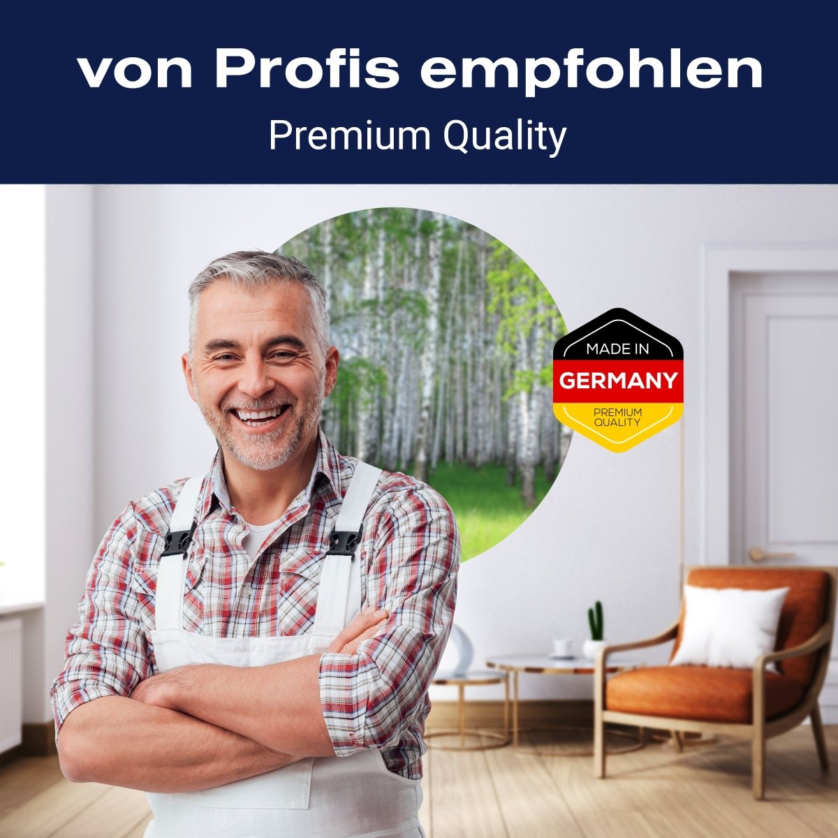 Runde Fototapete Birkenhain im Frühling M0005 - Bild 5 Runde Fototapete Birkenhain im Frühling M0005 - Bild 5