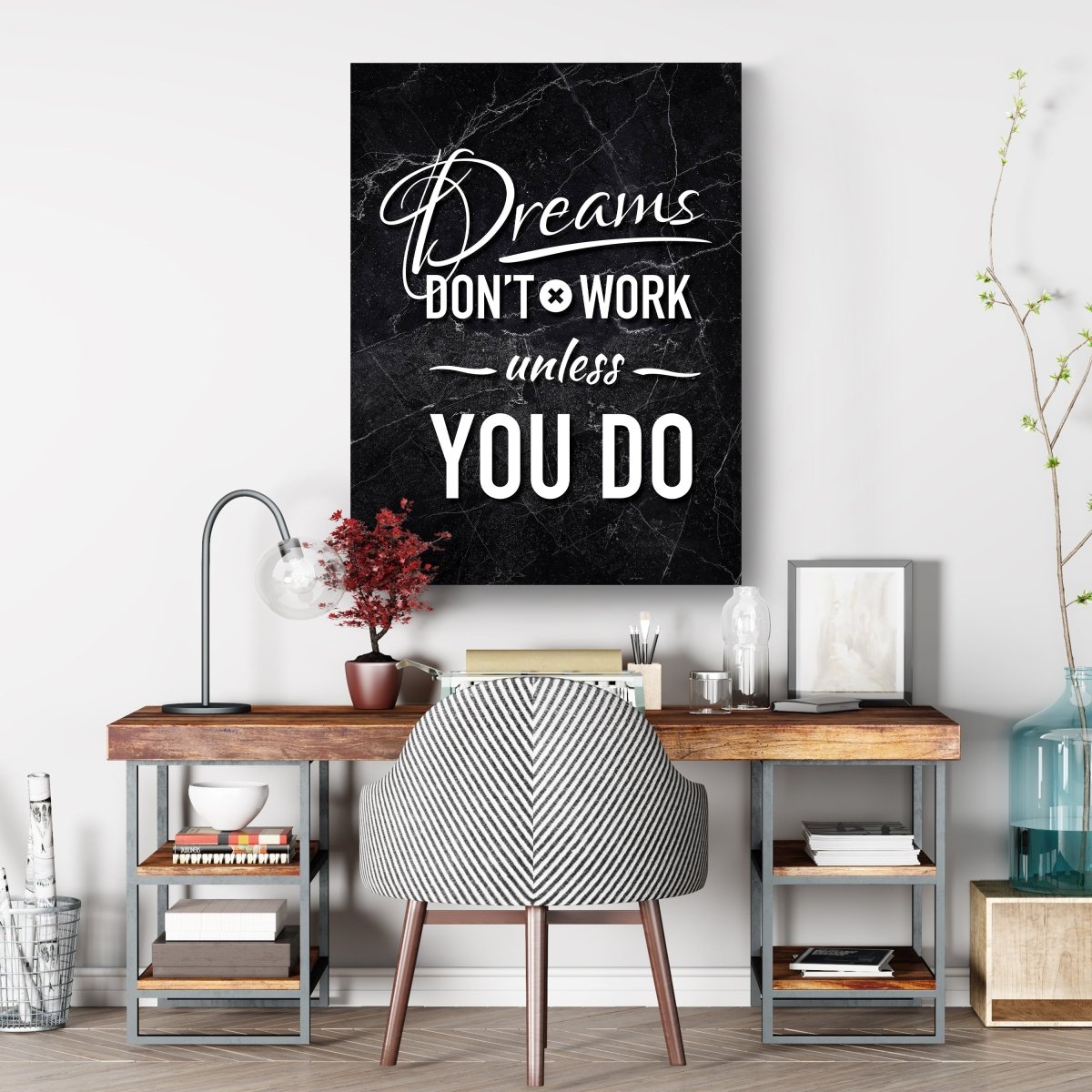 Leinwandbild Motivation, Hochformat, Dreams dont work M0006 kaufen - Bild 3 Leinwandbild Motivation, Hochformat, Dreams dont work M0006 kaufen - Bild 3