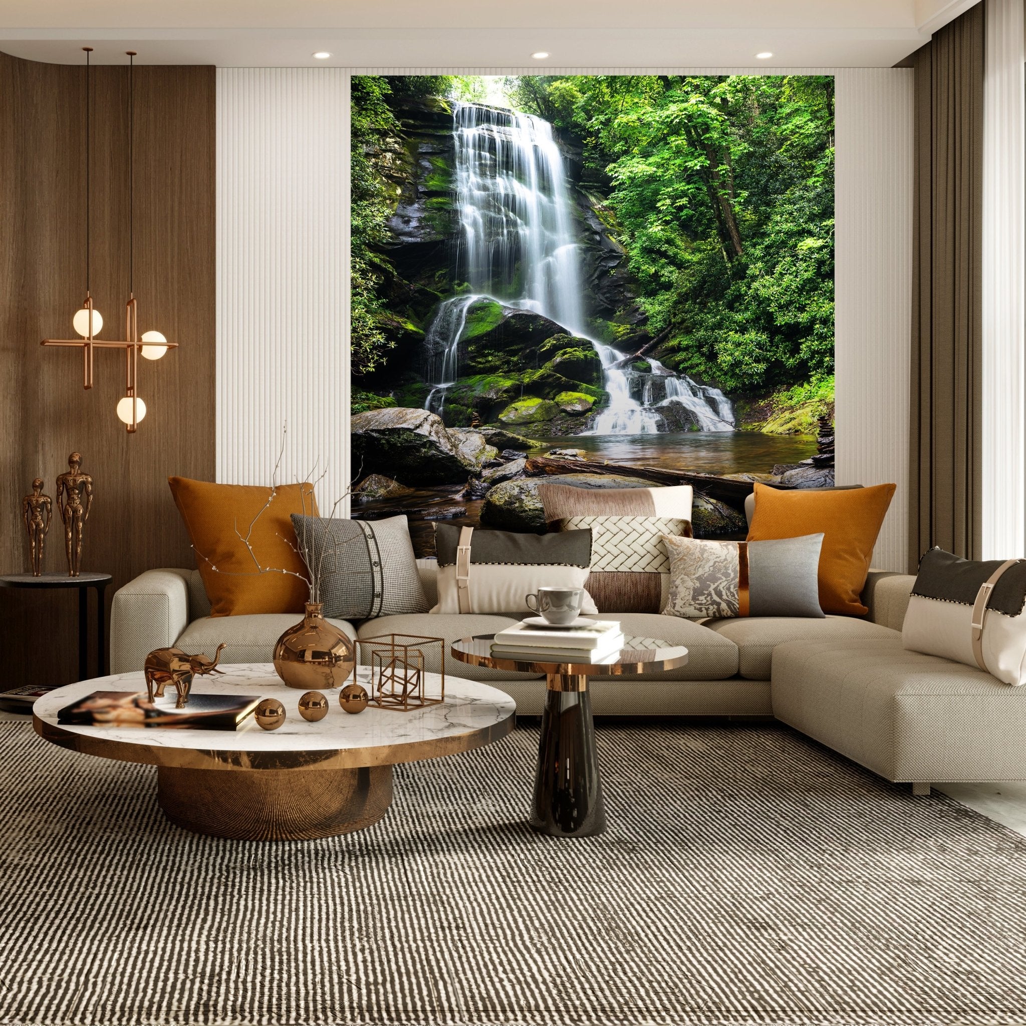 Quadratische Fototapete Wasserfall mit Bach M0006 - Bild 3 Quadratische Fototapete Wasserfall mit Bach M0006 - Bild 3
