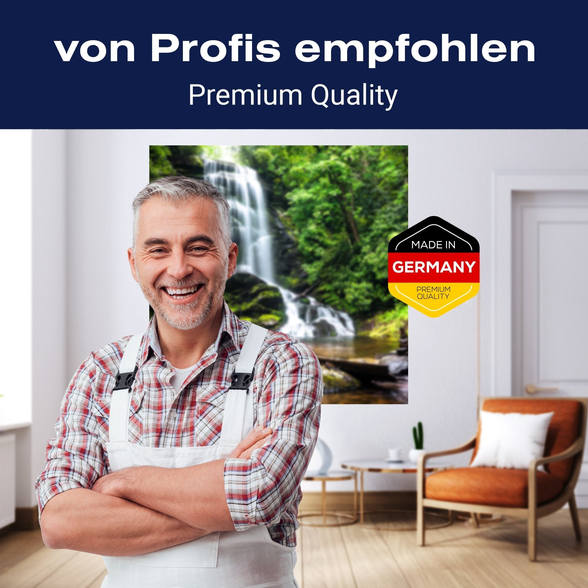 Quadratische Fototapete Wasserfall mit Bach M0006 - Bild 5 Quadratische Fototapete Wasserfall mit Bach M0006 - Bild 5