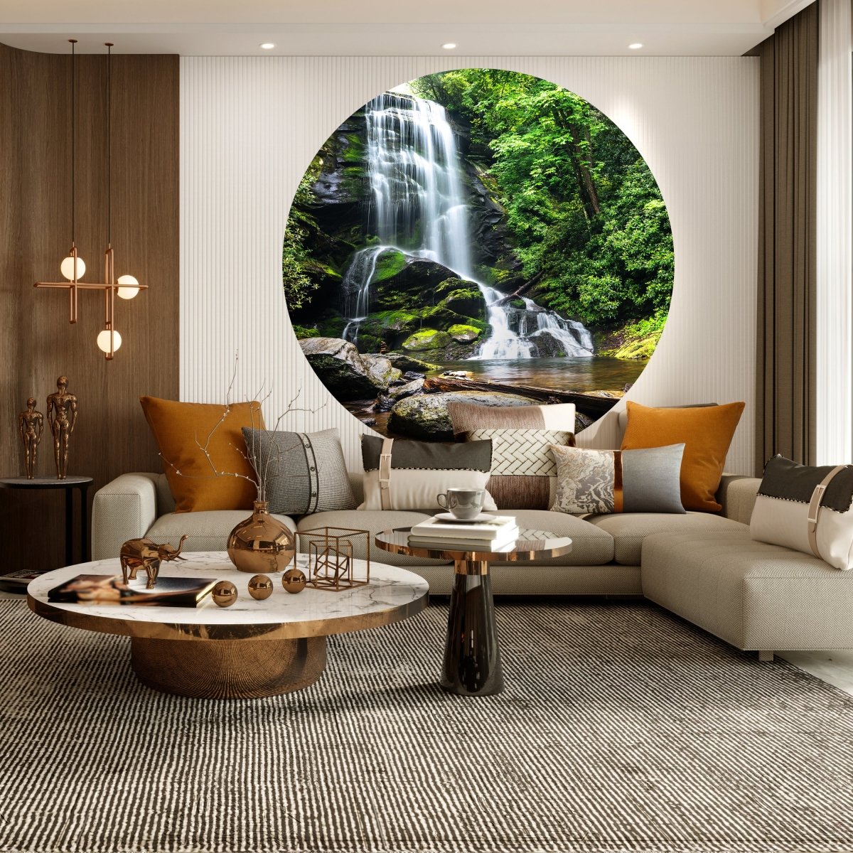Runde Fototapete Wasserfall mit Bach M0006 - Bild 3 Runde Fototapete Wasserfall mit Bach M0006 - Bild 3