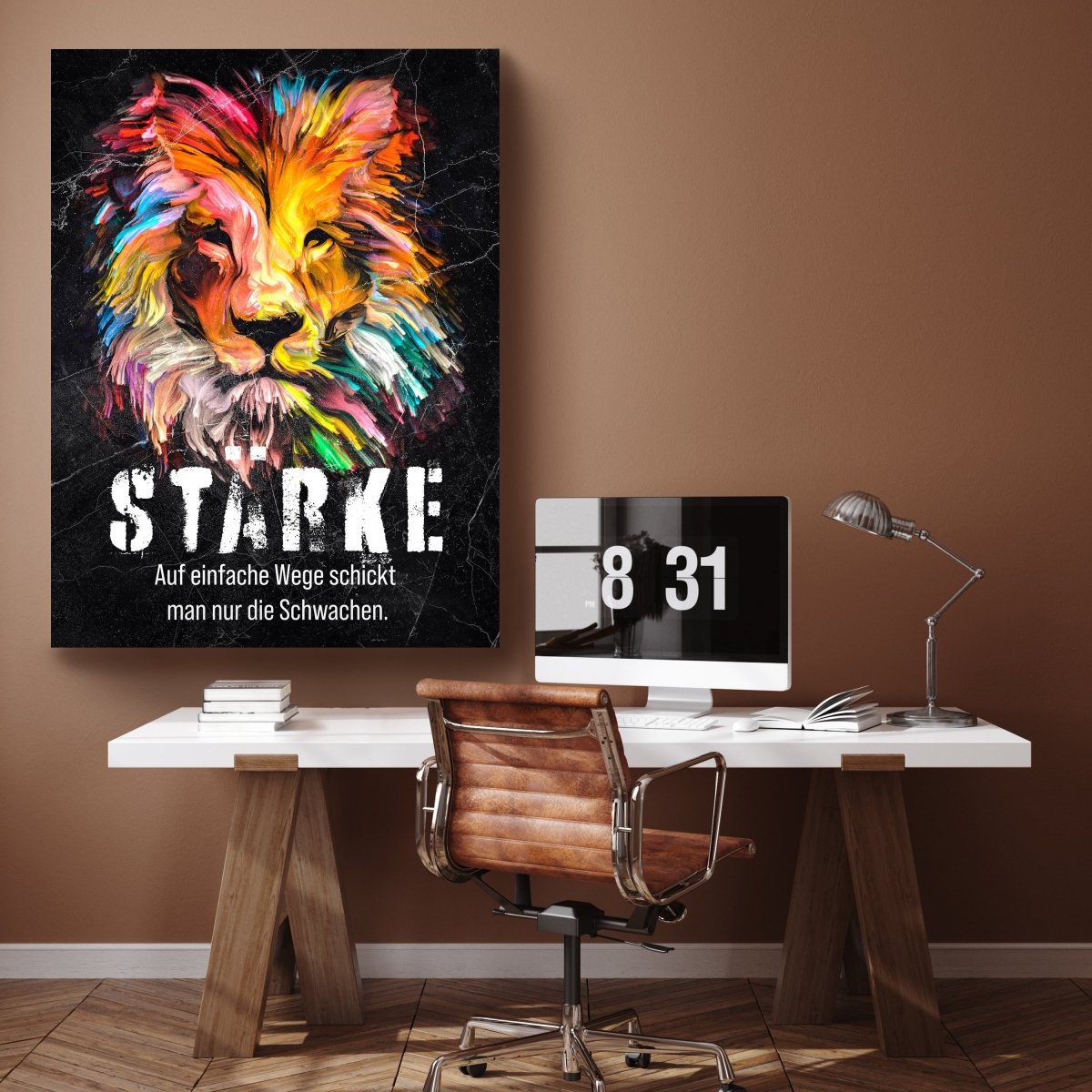 Leinwandbild Motivation, Hochformat, Stärke Löwe Aquarell M0007 kaufen - Bild 2 Leinwandbild Motivation, Hochformat, Stärke Löwe Aquarell M0007 kaufen - Bild 2