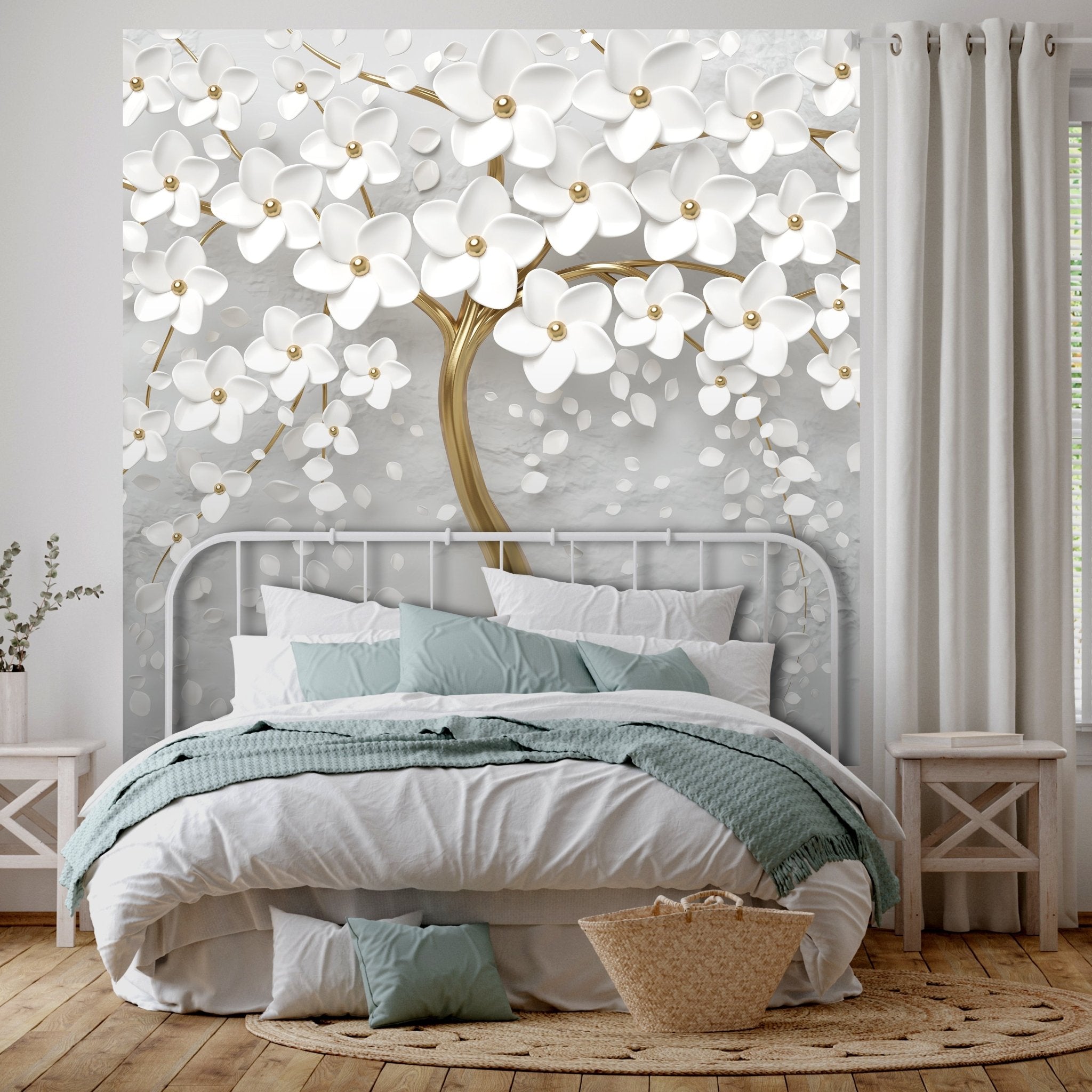 Quadratische Fototapete Baum mit Blüten M0007 - Bild 1 Quadratische Fototapete Baum mit Blüten M0007 - Bild 1