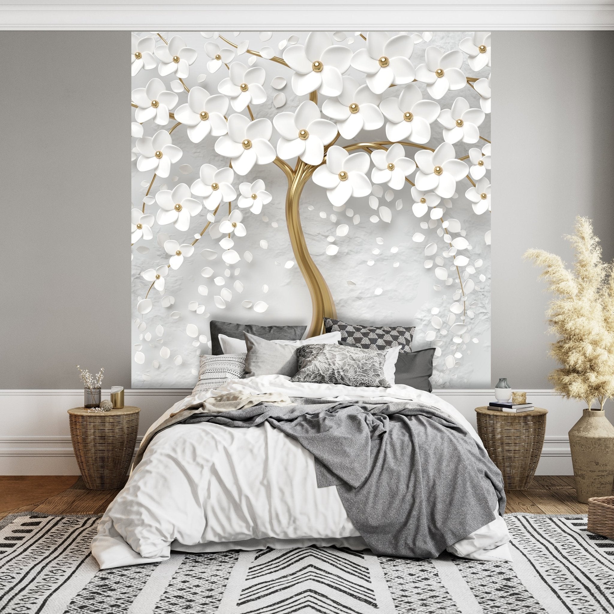 Quadratische Fototapete Baum mit Blüten M0007 - Bild 3 Quadratische Fototapete Baum mit Blüten M0007 - Bild 3