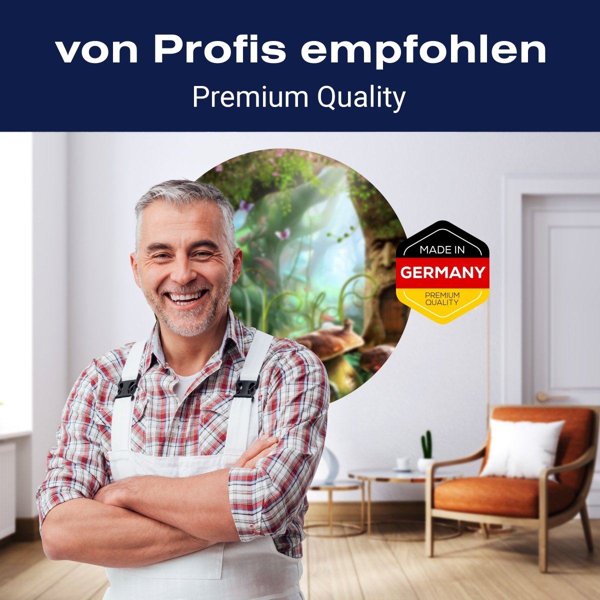 Runde Fototapete Märchenwald mit Pilzhäusern M0010 - Bild 5 Runde Fototapete Märchenwald mit Pilzhäusern M0010 - Bild 5