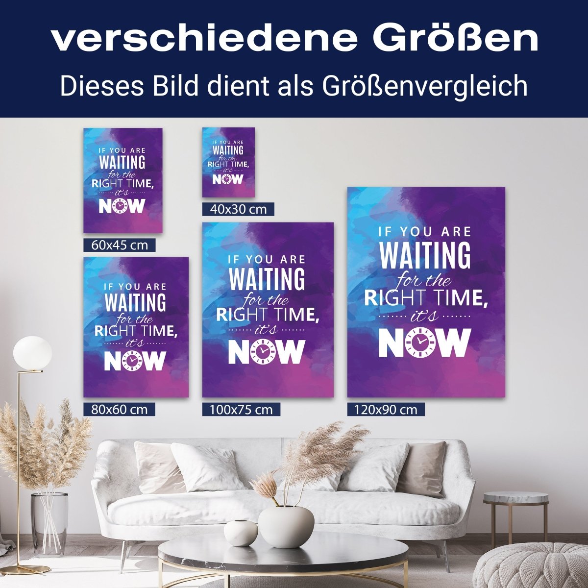 Leinwandbild Motivation, Hochformat, Right time M0012 kaufen - Bild 8 Leinwandbild Motivation, Hochformat, Right time M0012 kaufen - Bild 8