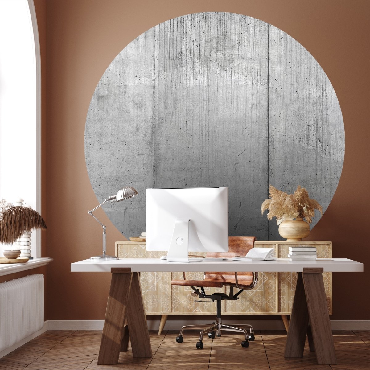 Runde Fototapete graue Betonwand M0012 - Bild 1 Runde Fototapete graue Betonwand M0012 - Bild 1