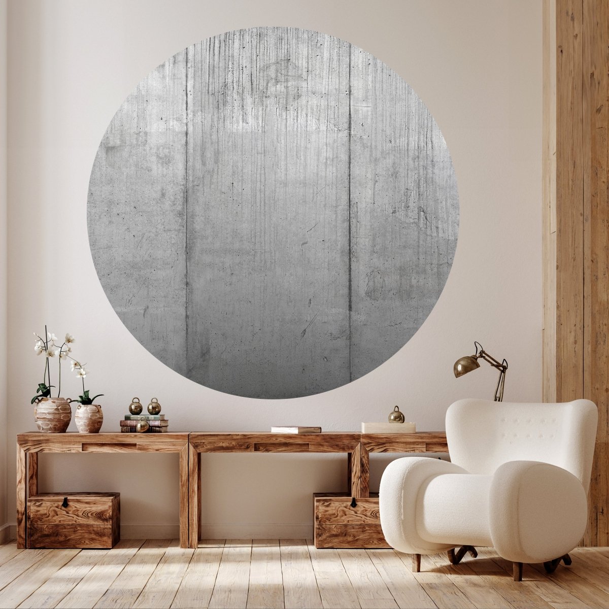 Runde Fototapete graue Betonwand M0012 - Bild 2 Runde Fototapete graue Betonwand M0012 - Bild 2