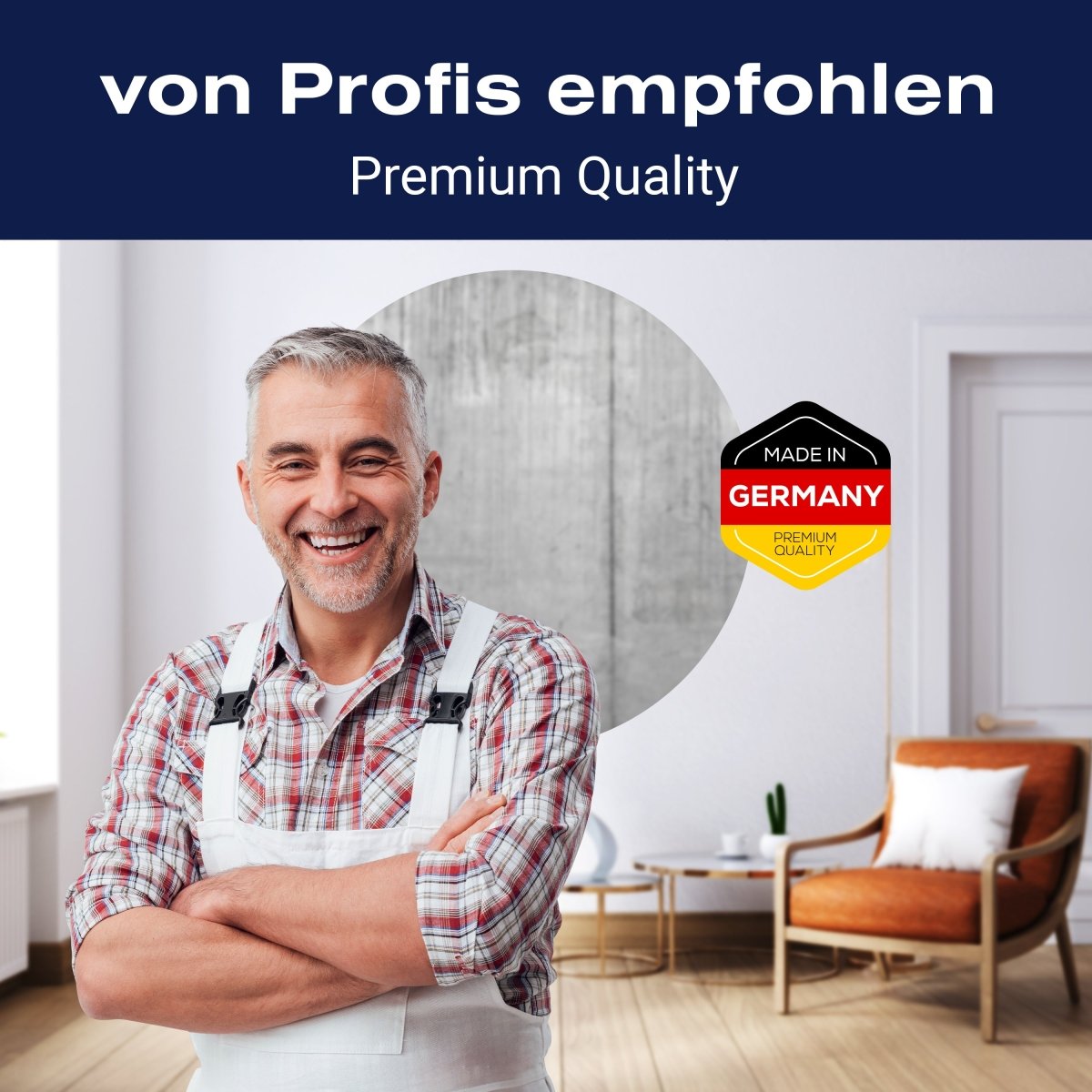 Runde Fototapete graue Betonwand M0012 - Bild 5 Runde Fototapete graue Betonwand M0012 - Bild 5