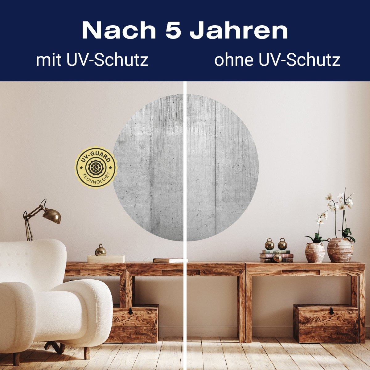 Runde Fototapete graue Betonwand M0012 - Bild 9 Runde Fototapete graue Betonwand M0012 - Bild 9