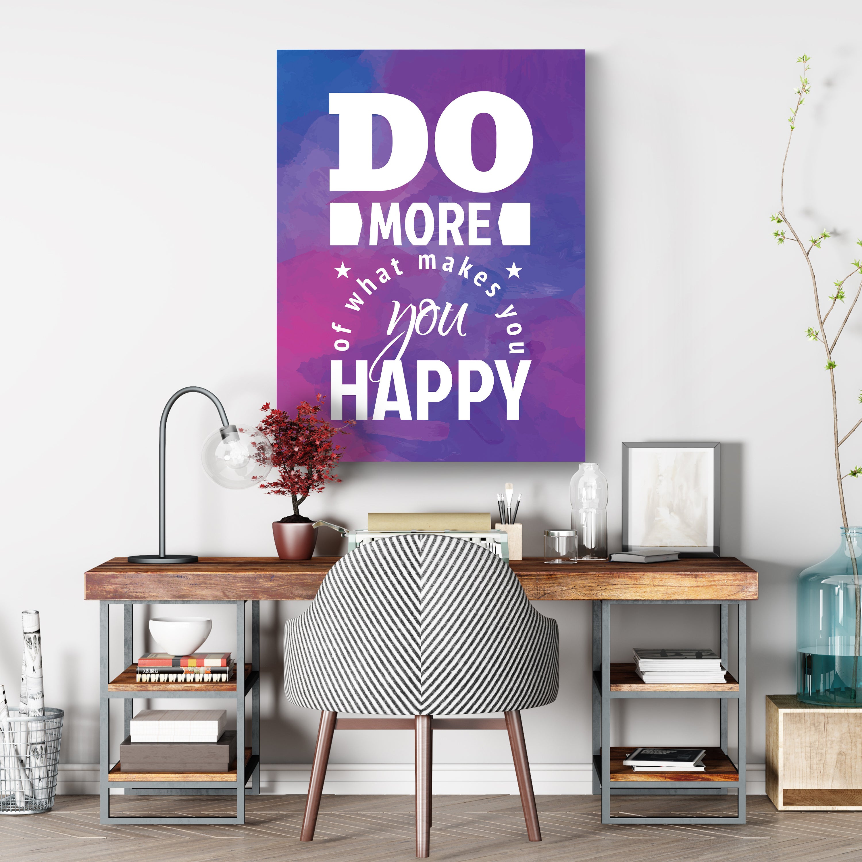 Leinwandbild Motivation, Hochformat, do what makes you happy M0013 kaufen - Bild 3 Leinwandbild Motivation, Hochformat, do what makes you happy M0013 kaufen - Bild 3