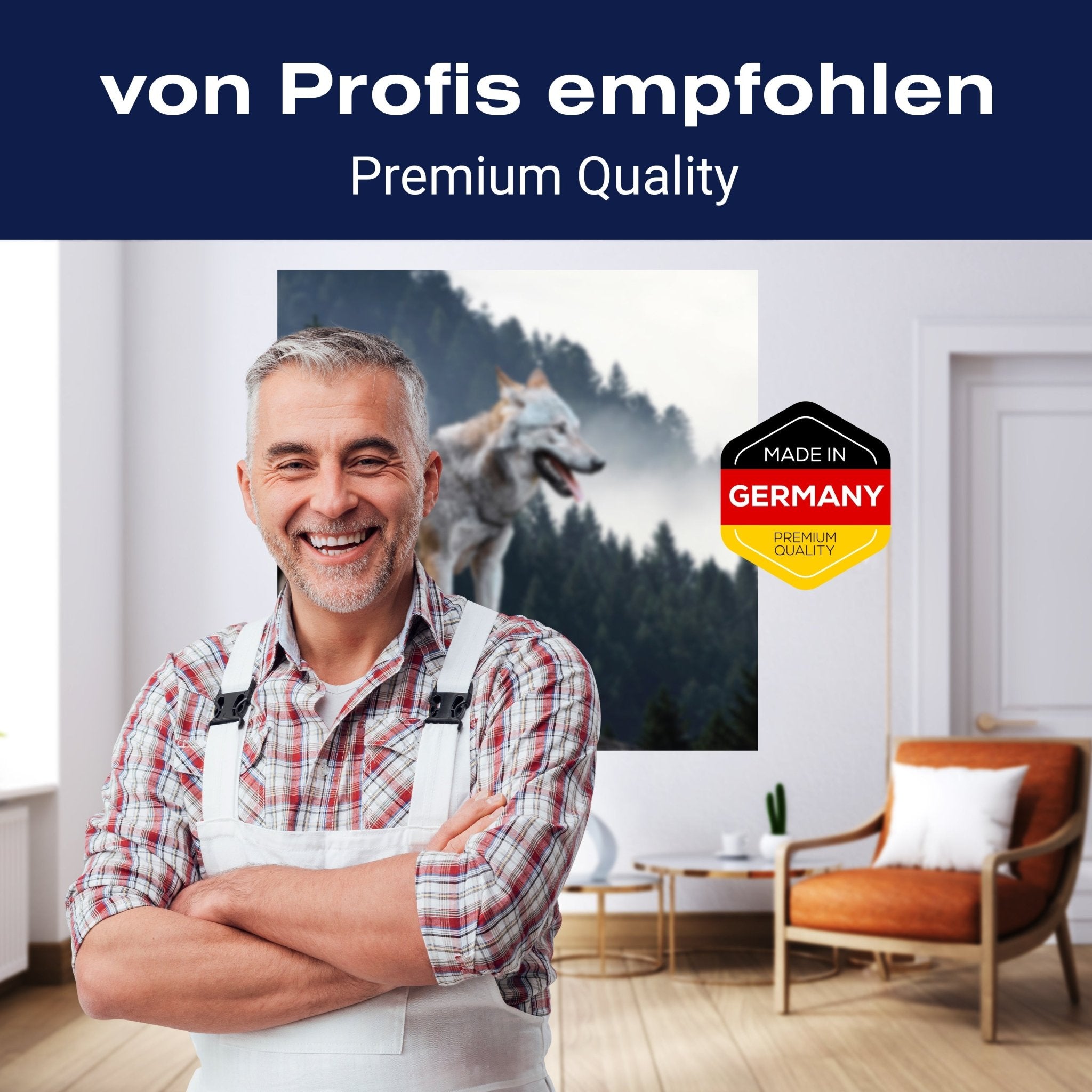 Quadratische Fototapete Wolf im Wald M0013 - Bild 5 Quadratische Fototapete Wolf im Wald M0013 - Bild 5