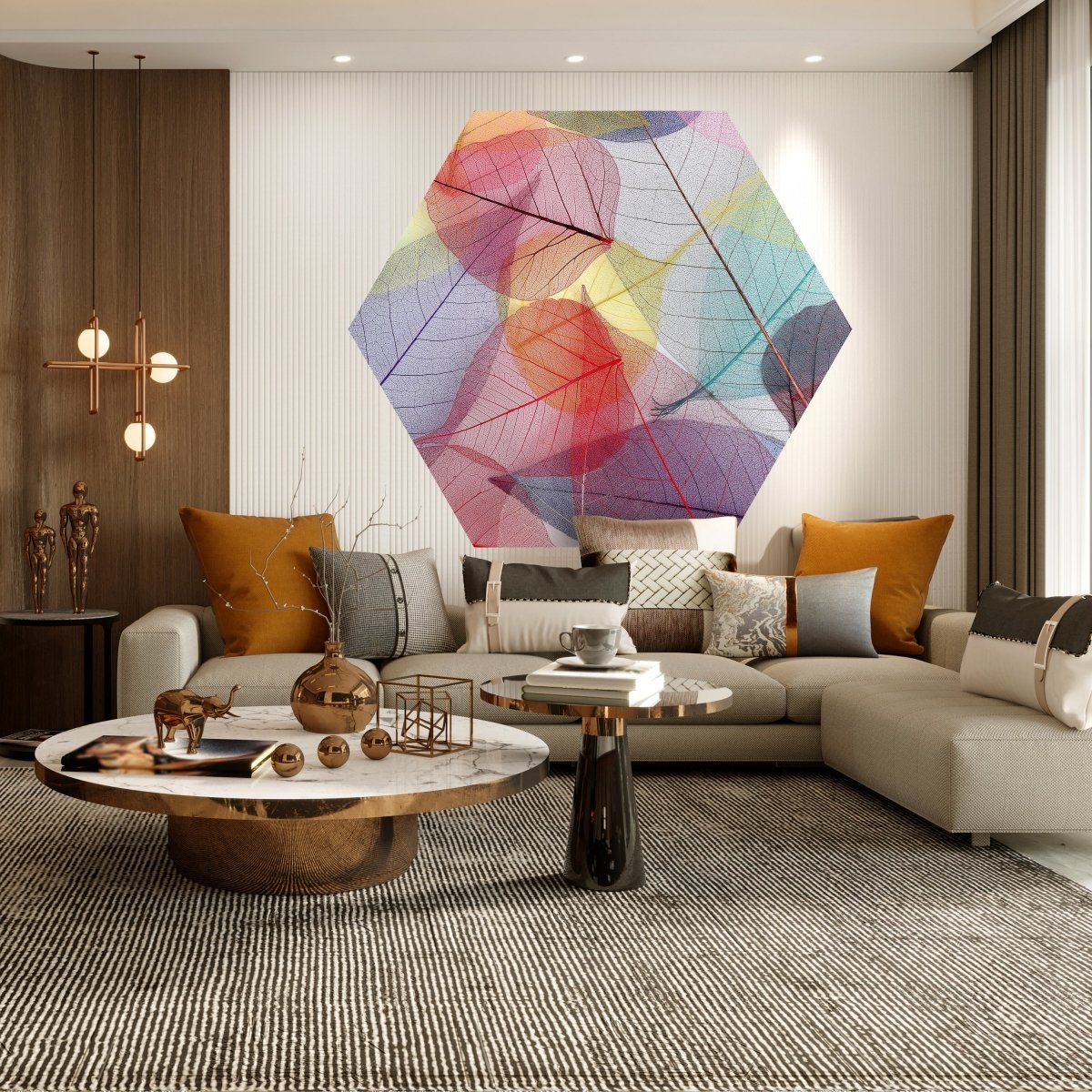 Hexagon-Fototapete bunte Blätter M0016 - Bild 3 Hexagon-Fototapete bunte Blätter M0016 - Bild 3