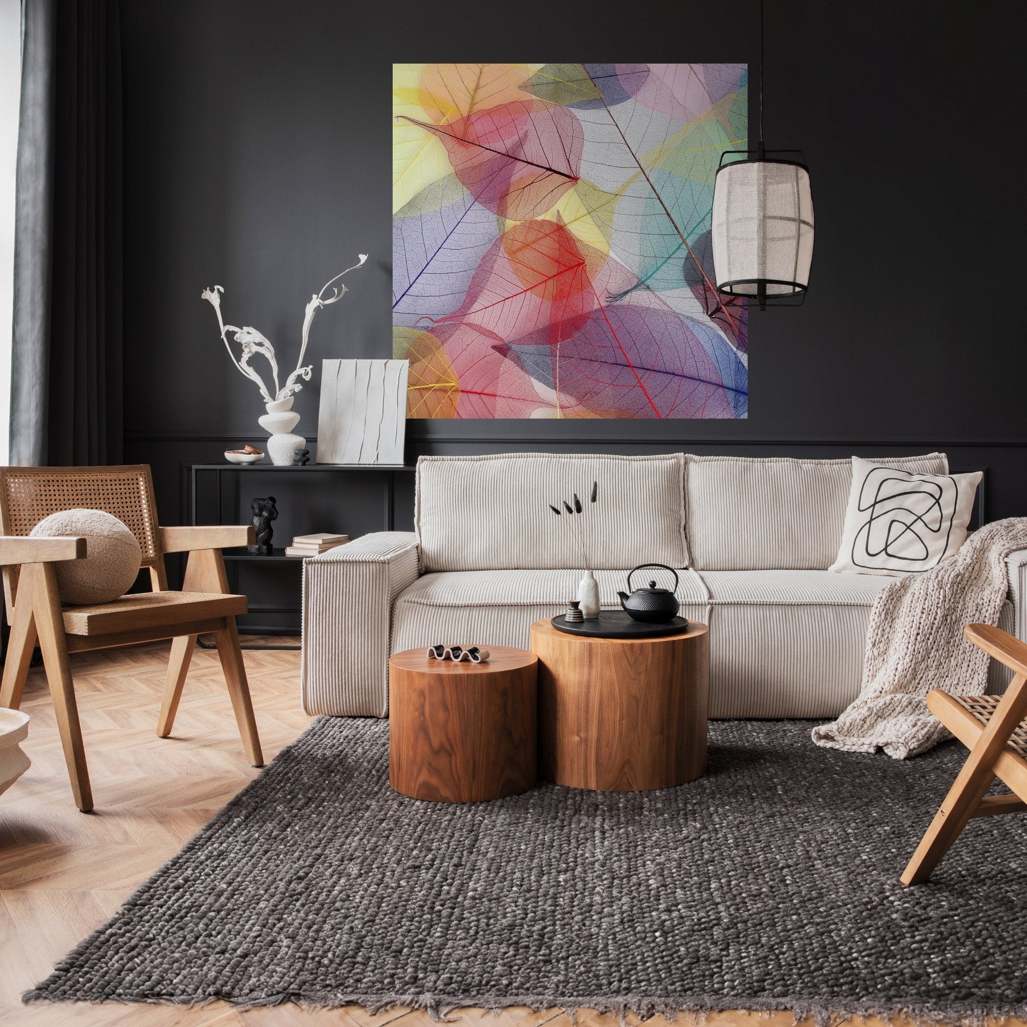 Quadratische Fototapete bunte Blätter M0016 - Bild 2 Quadratische Fototapete bunte Blätter M0016 - Bild 2