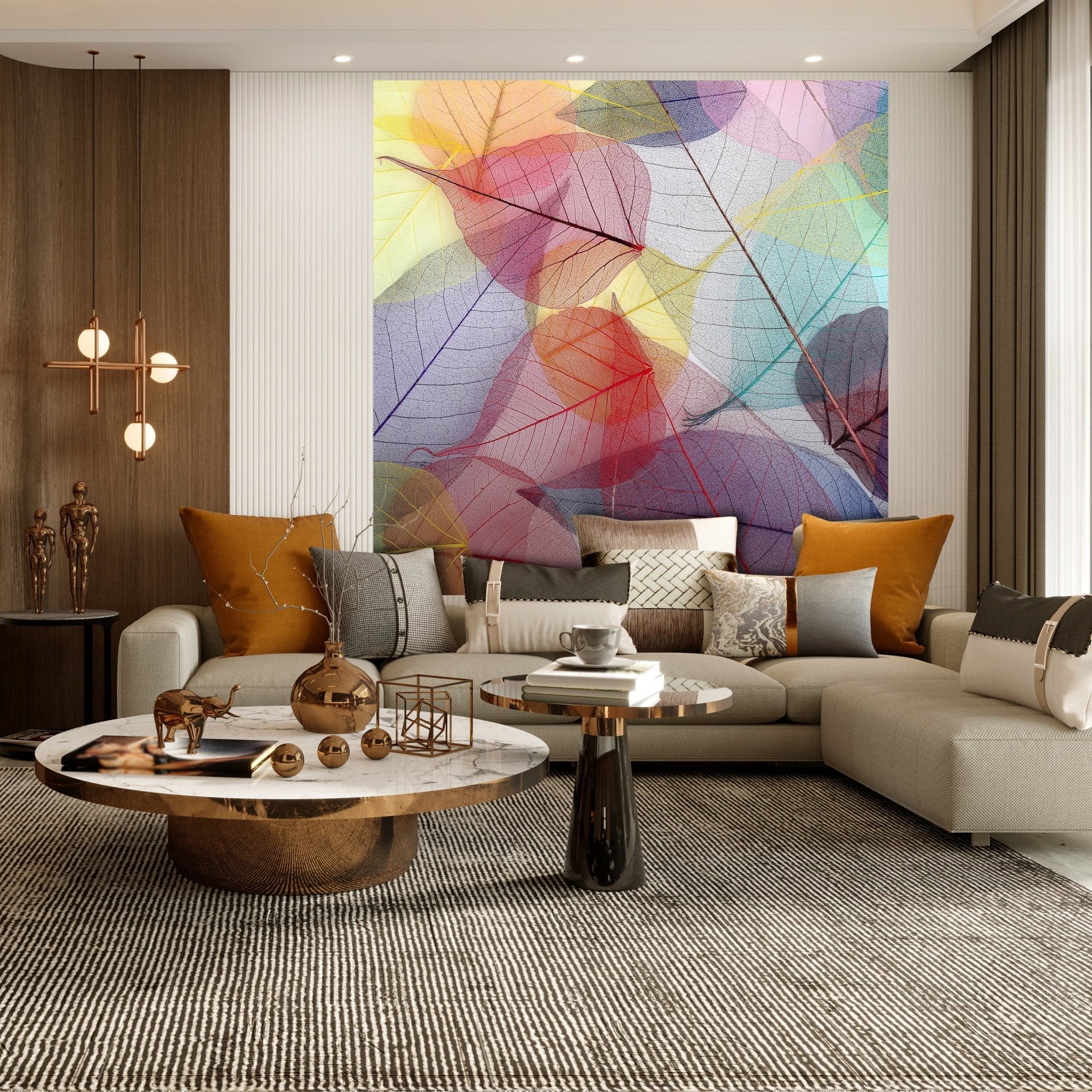 Quadratische Fototapete bunte Blätter M0016 - Bild 3 Quadratische Fototapete bunte Blätter M0016 - Bild 3