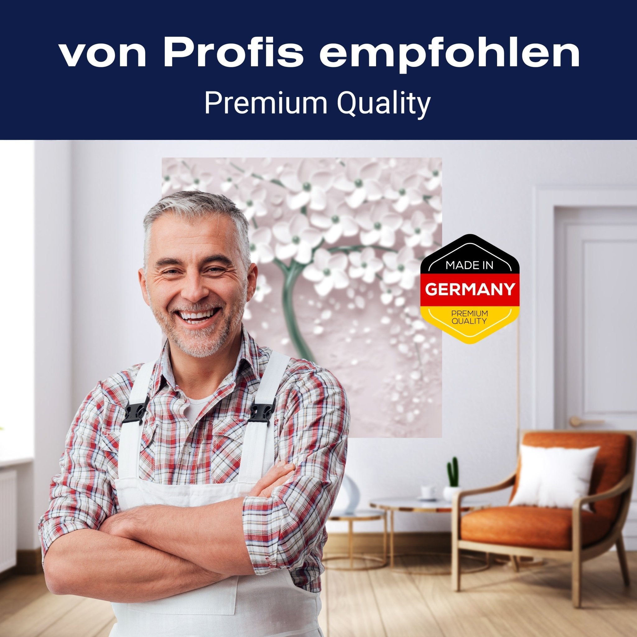 Quadratische Fototapete Baum mit Blüten M0018 - Bild 5 Quadratische Fototapete Baum mit Blüten M0018 - Bild 5