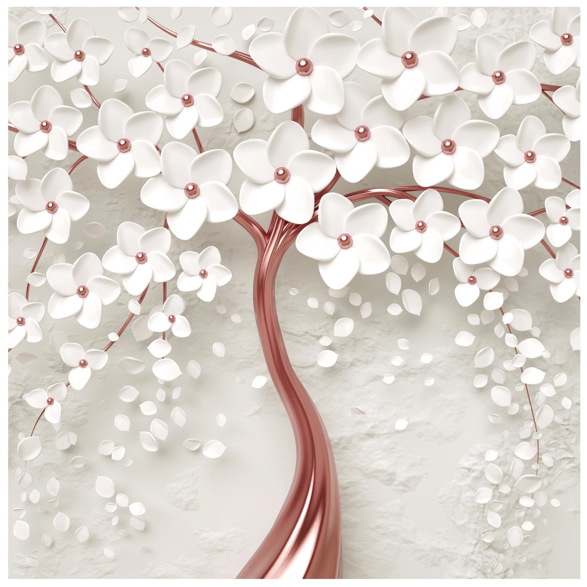 Quadratische Fototapete roter Baum mit Blüten M0020 - Bild 11 Quadratische Fototapete roter Baum mit Blüten M0020 - Bild 11
