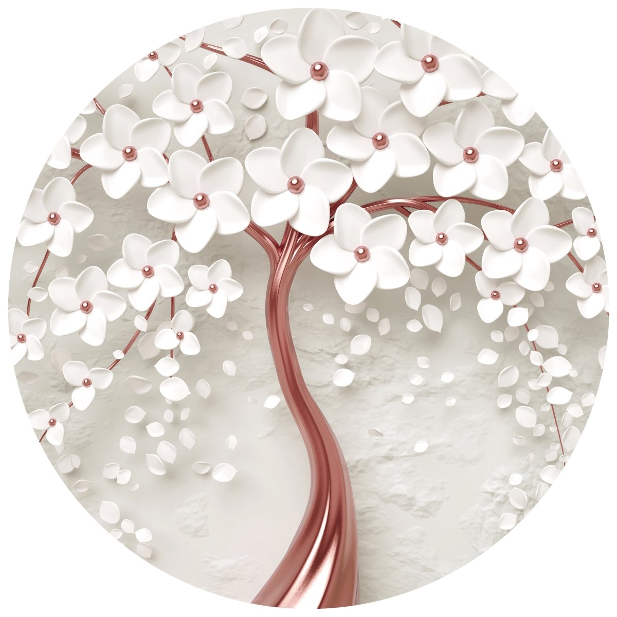 Runde Fototapete roter Baum mit Blüten M0020 - Bild 11 Runde Fototapete roter Baum mit Blüten M0020 - Bild 11