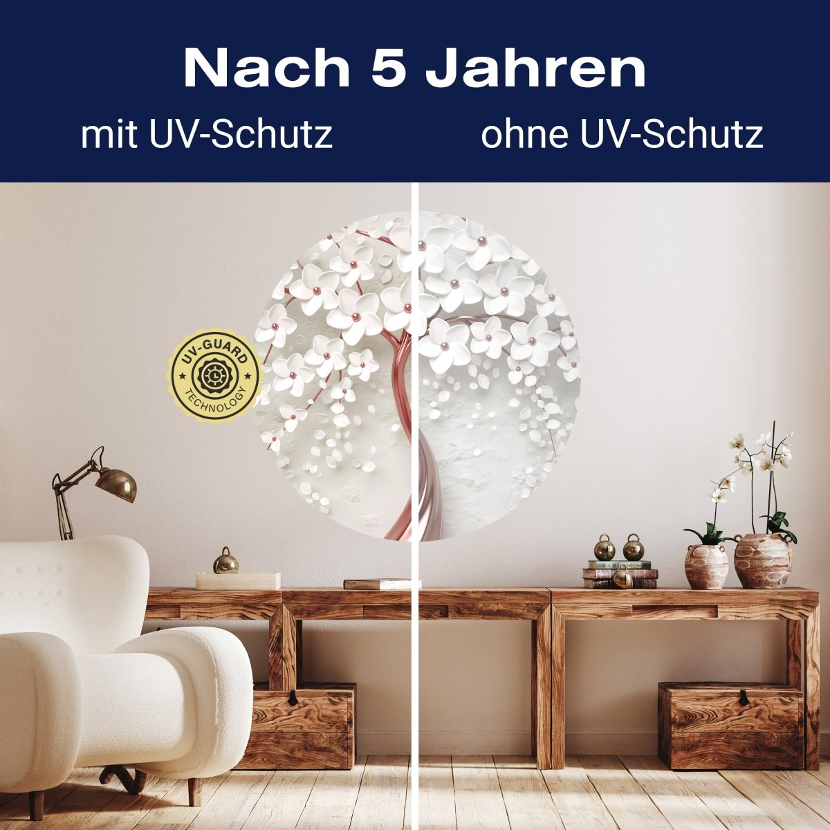 Runde Fototapete roter Baum mit Blüten M0020 - Bild 9 Runde Fototapete roter Baum mit Blüten M0020 - Bild 9