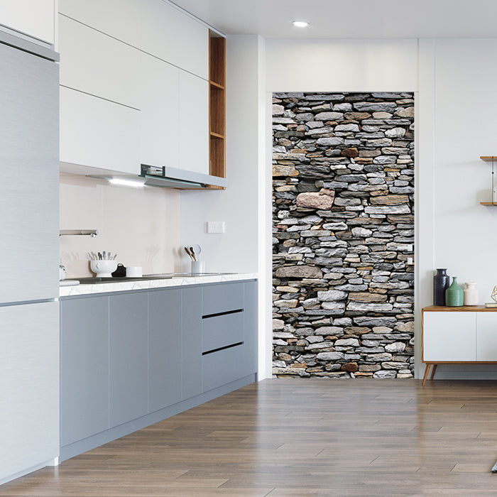 Türtapete Steinmauer Grau M0022 - Bild 1 Türtapete Steinmauer Grau M0022 - Bild 1