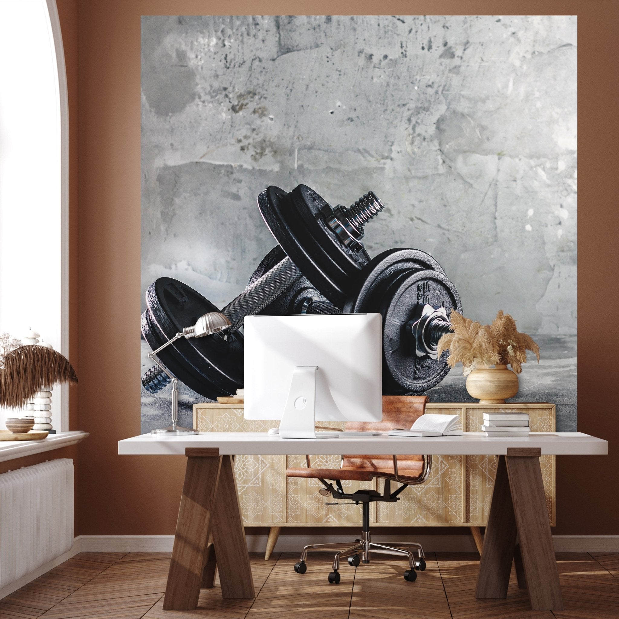 Quadratische Fototapete Hanteln M0023 - Bild 1 Quadratische Fototapete Hanteln M0023 - Bild 1