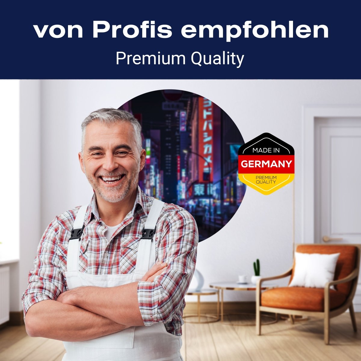 Runde Fototapete Tokyo bei Nacht M0025 - Bild 5 Runde Fototapete Tokyo bei Nacht M0025 - Bild 5