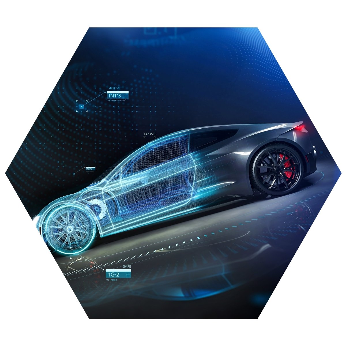 Hexagon-Fototapete Sportwagen M0026 - Bild 11 Hexagon-Fototapete Sportwagen M0026 - Bild 11