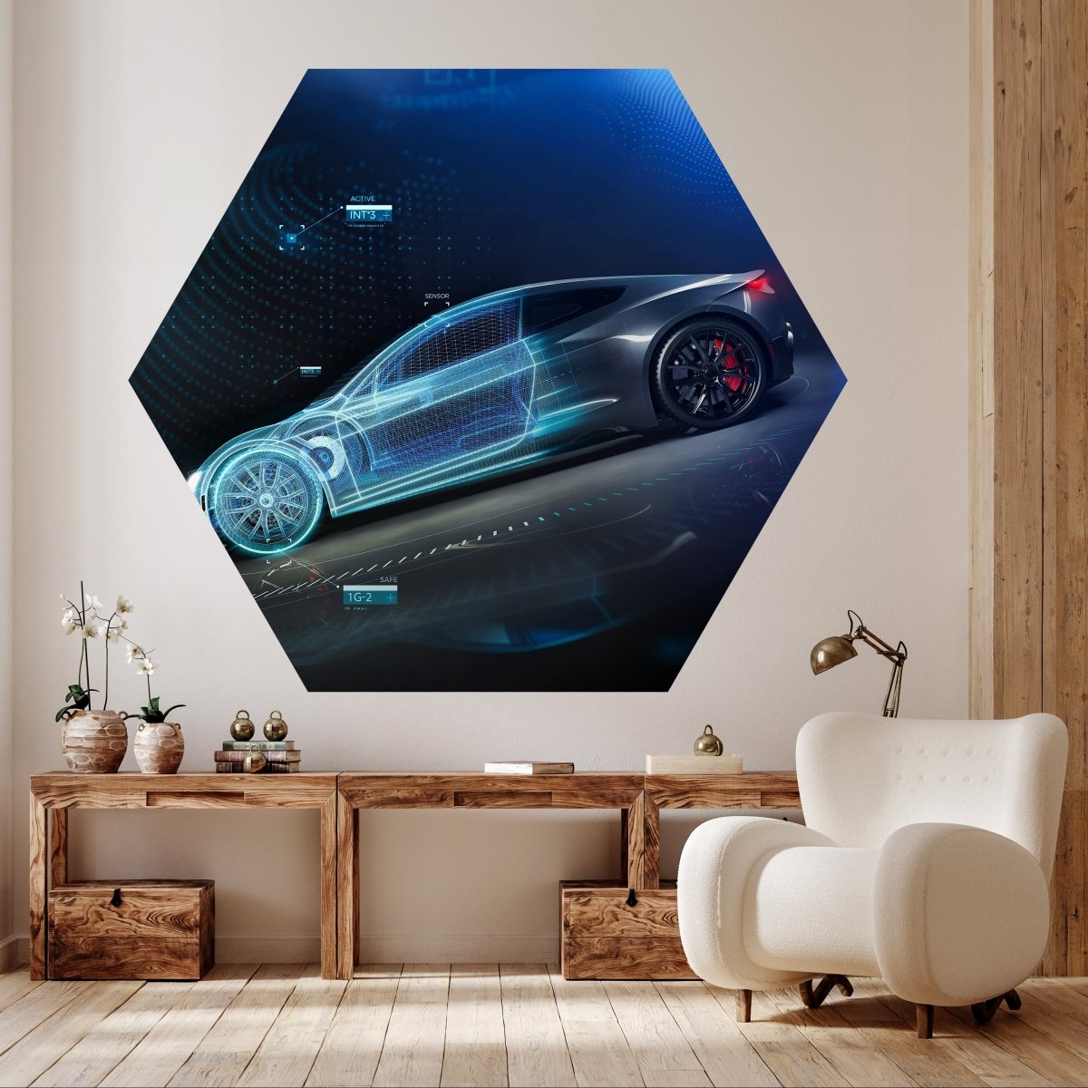 Hexagon-Fototapete Sportwagen M0026 - Bild 2 Hexagon-Fototapete Sportwagen M0026 - Bild 2