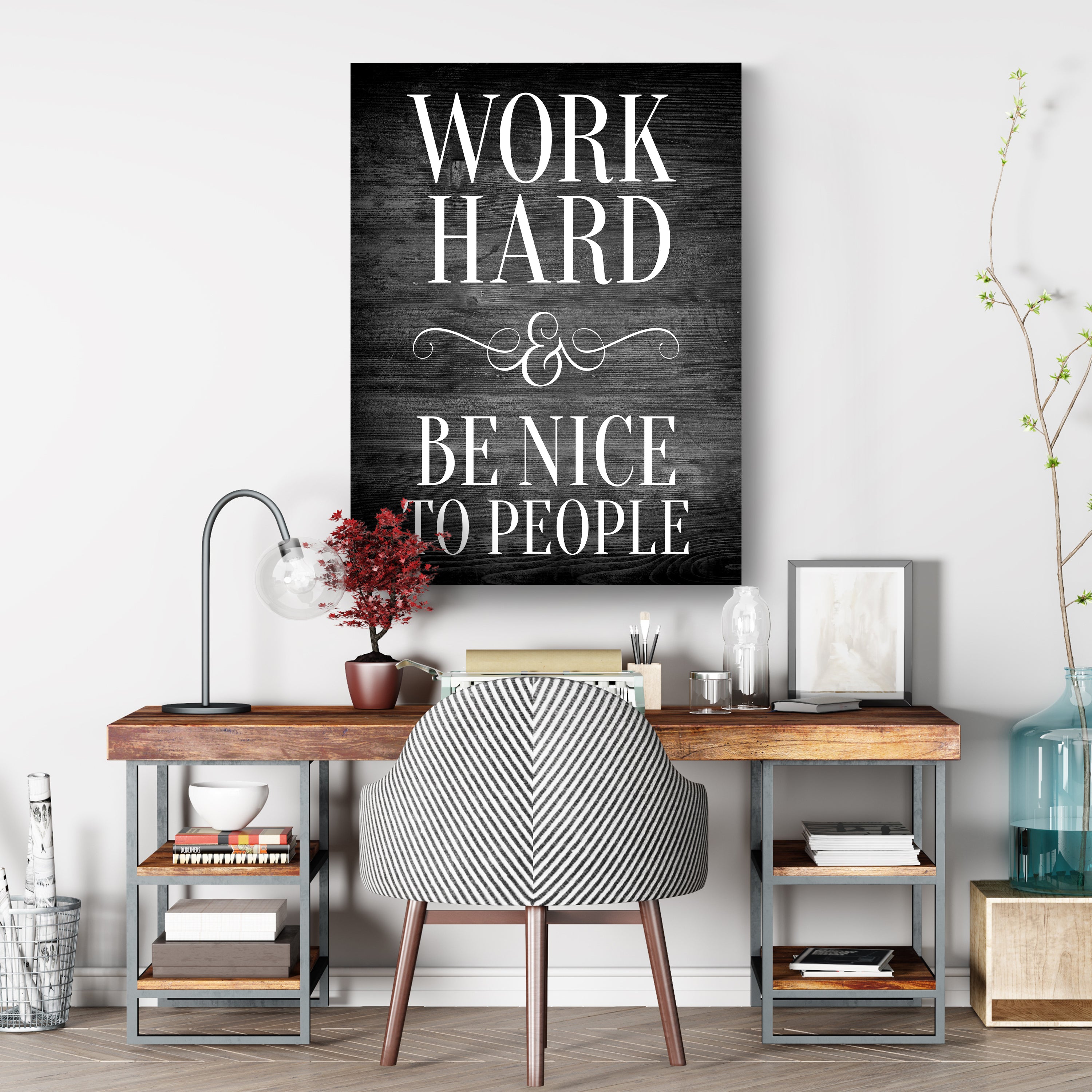 Leinwandbild Motivation, Hochformat, Work Hard Holz M0026 kaufen - Bild 3 Leinwandbild Motivation, Hochformat, Work Hard Holz M0026 kaufen - Bild 3