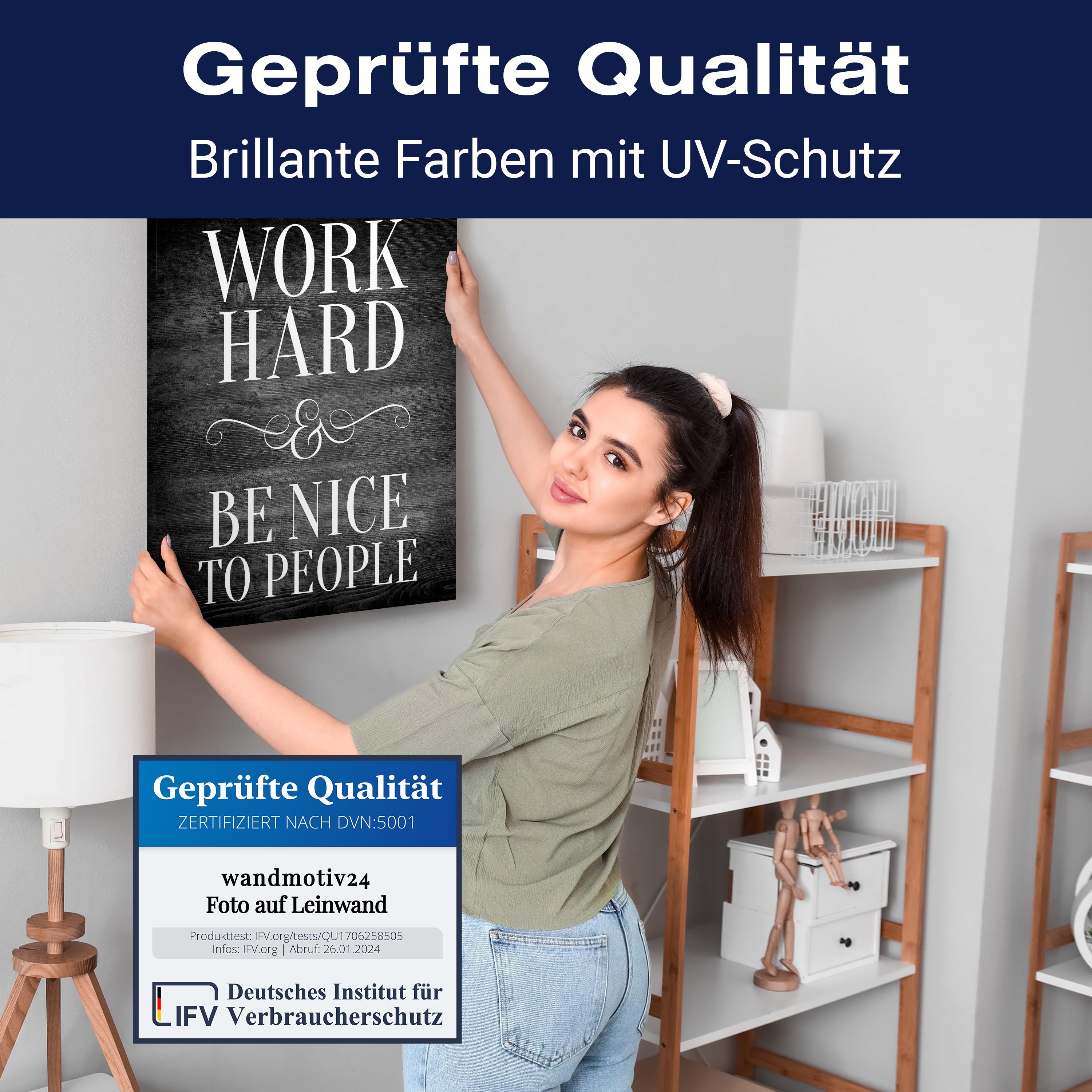 Leinwandbild Motivation, Hochformat, Work Hard Holz M0026 kaufen - Bild 4 Leinwandbild Motivation, Hochformat, Work Hard Holz M0026 kaufen - Bild 4