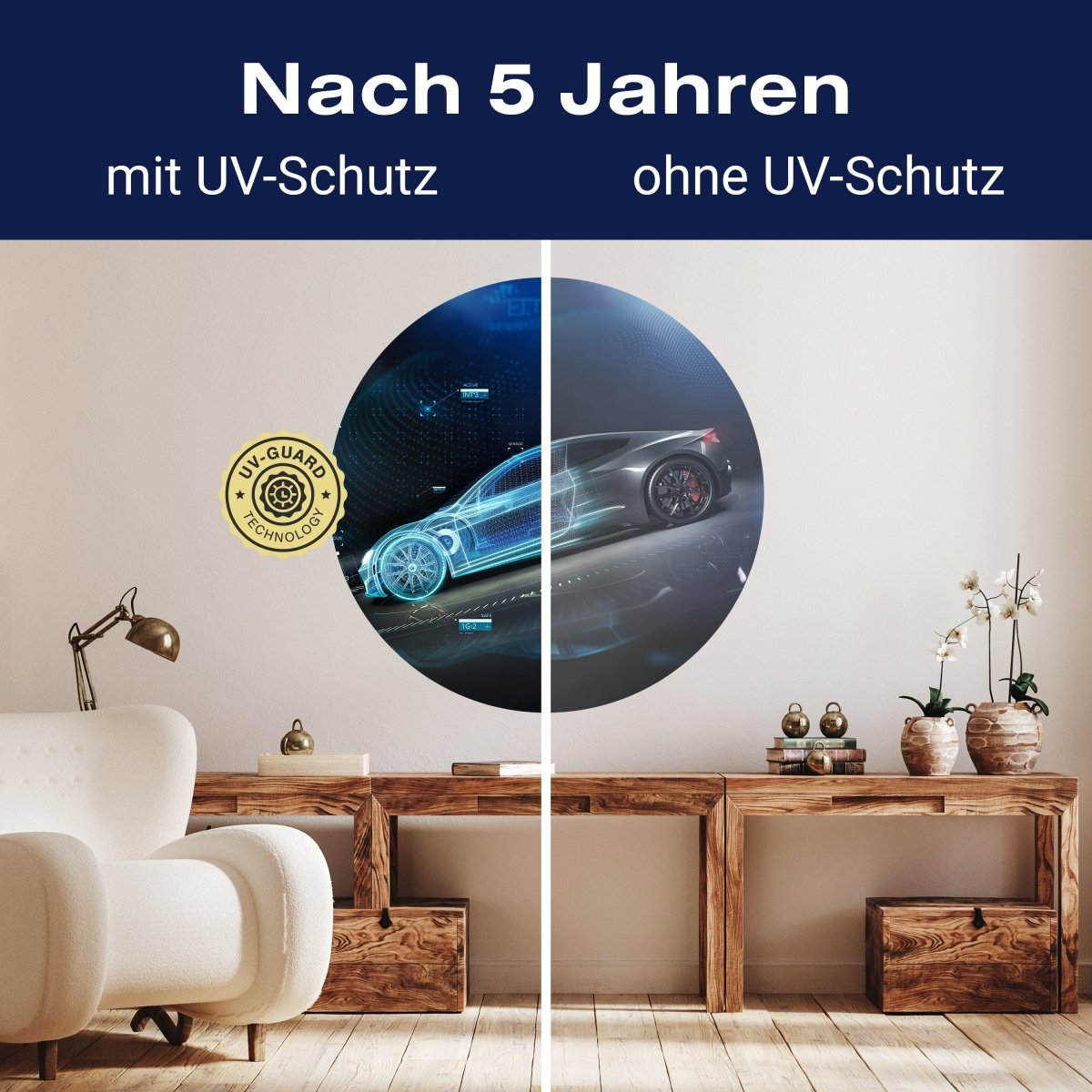 Runde Fototapete Sportwagen M0026 - Bild 9 Runde Fototapete Sportwagen M0026 - Bild 9