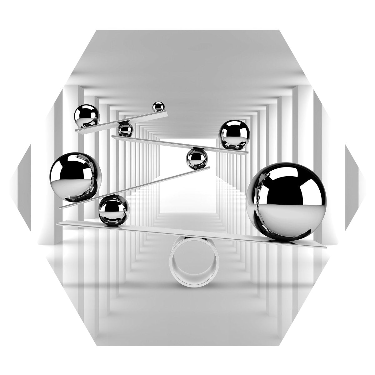 Hexagon-Fototapete glänzende Kugeln M0027 - Bild 11 Hexagon-Fototapete glänzende Kugeln M0027 - Bild 11