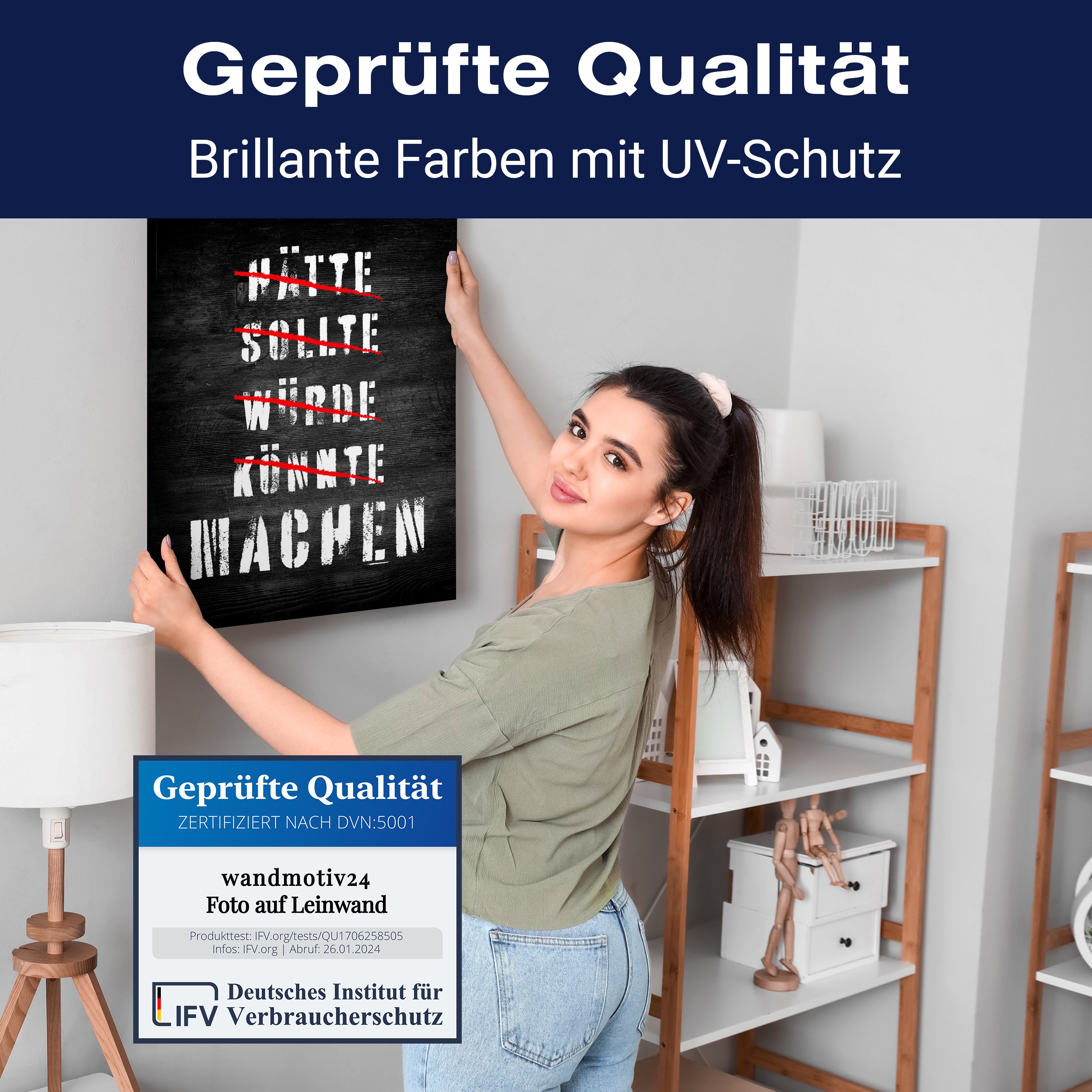 Leinwandbild Motivation, Hochformat, Machen Holz M0027 kaufen - Bild 4 Leinwandbild Motivation, Hochformat, Machen Holz M0027 kaufen - Bild 4