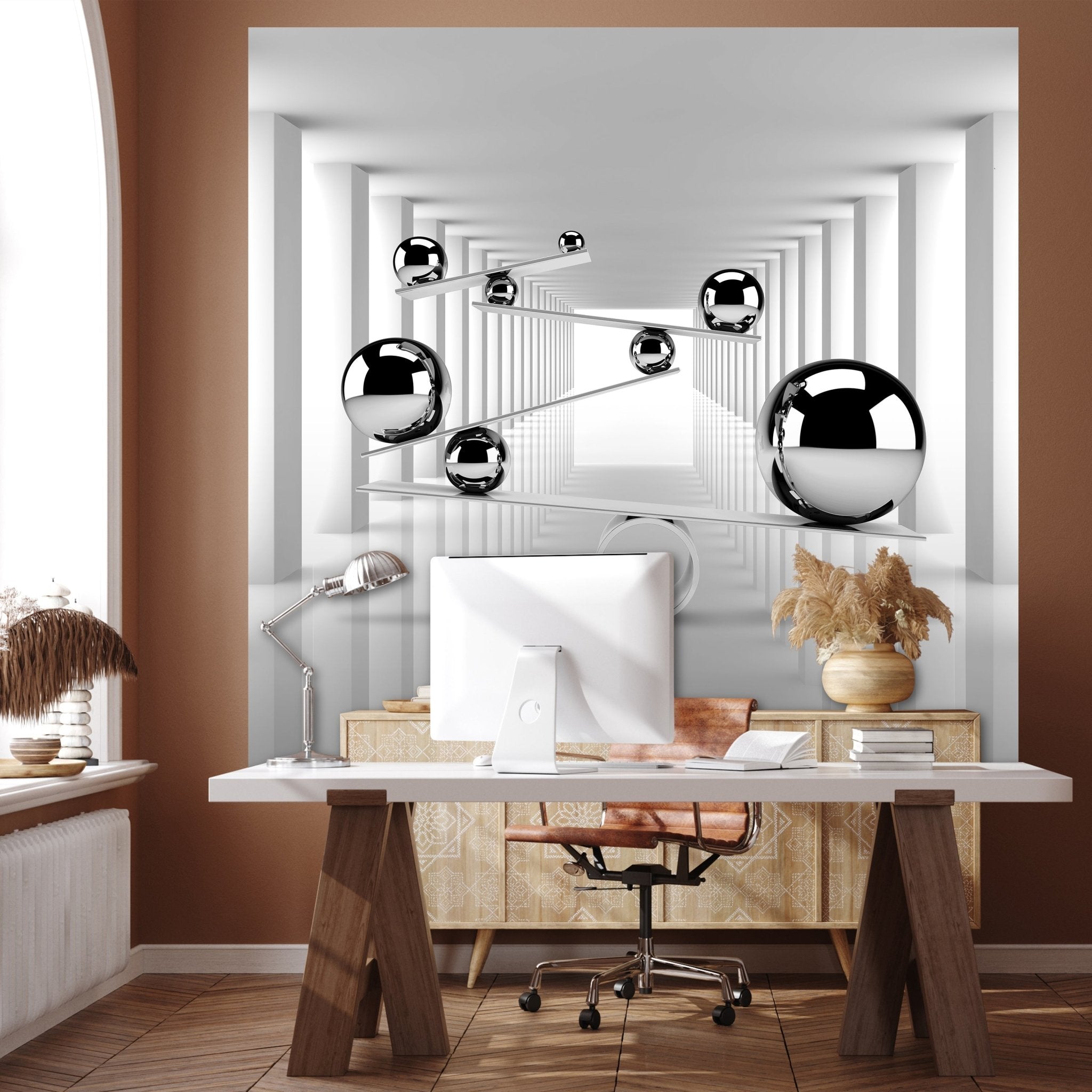 Quadratische Fototapete glänzende Kugeln M0027 - Bild 1 Quadratische Fototapete glänzende Kugeln M0027 - Bild 1