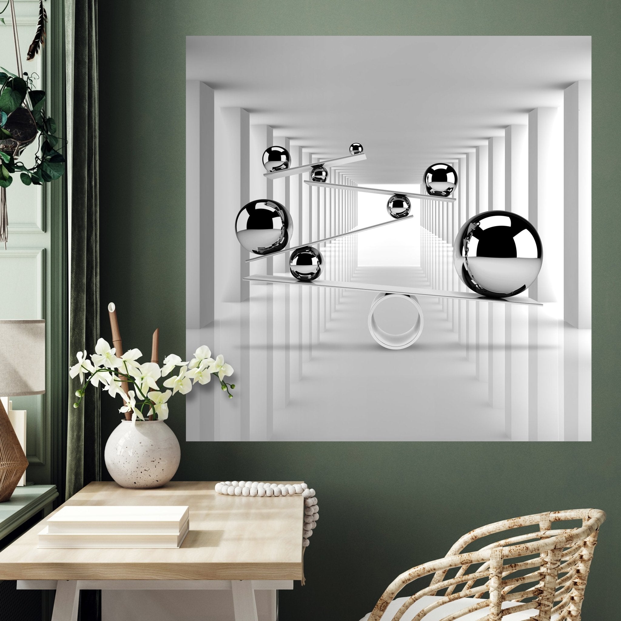 Quadratische Fototapete glänzende Kugeln M0027 - Bild 3 Quadratische Fototapete glänzende Kugeln M0027 - Bild 3