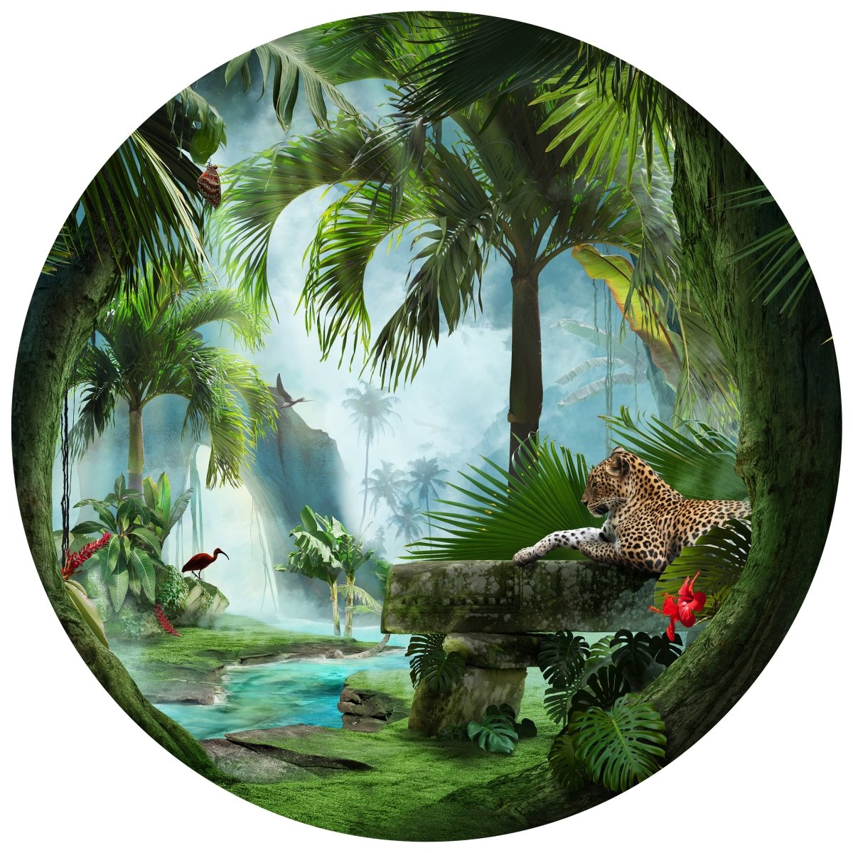 Runde Fototapete Jaguar im Dschungel M0030 - Bild 11 Runde Fototapete Jaguar im Dschungel M0030 - Bild 11