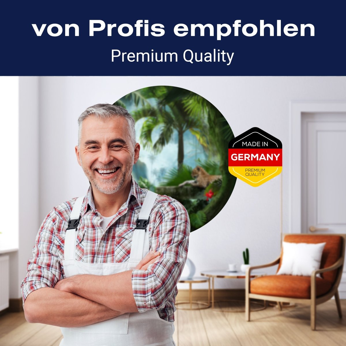 Runde Fototapete Jaguar im Dschungel M0030 - Bild 5 Runde Fototapete Jaguar im Dschungel M0030 - Bild 5