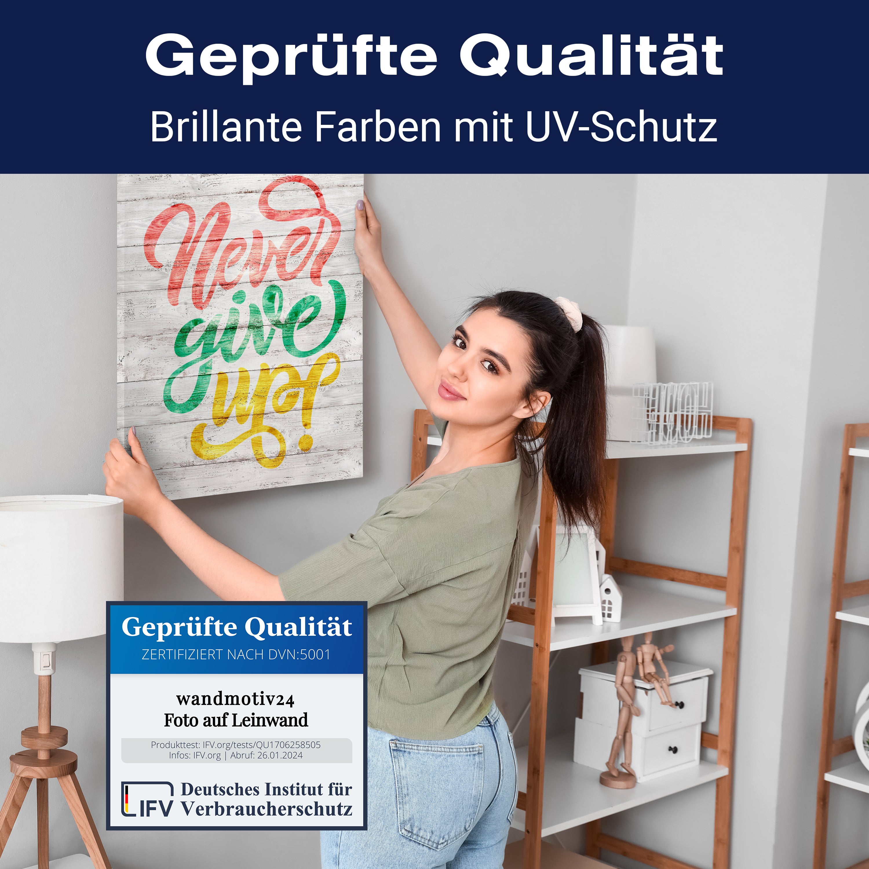 Leinwandbild Motivation, Hochformat, give up Holz M0031 kaufen - Bild 4 Leinwandbild Motivation, Hochformat, give up Holz M0031 kaufen - Bild 4