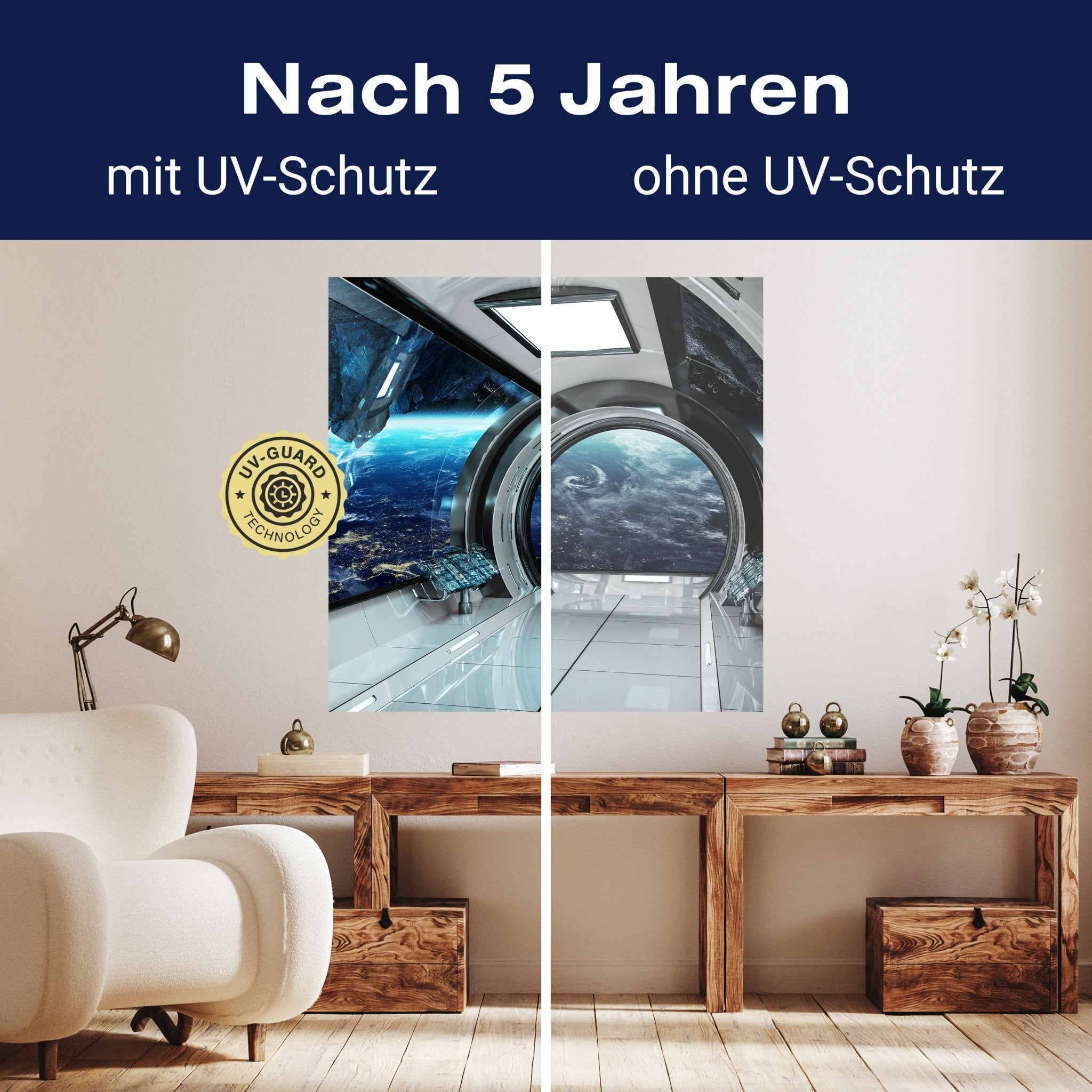 Quadratische Fototapete Blick aus Raumschiff M0031 - Bild 9 Quadratische Fototapete Blick aus Raumschiff M0031 - Bild 9