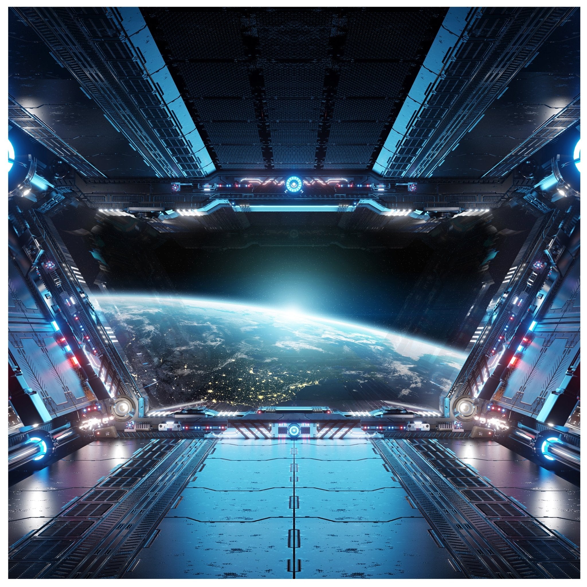 Quadratische Fototapete Blick aus Raumschiff M0032 - Bild 11 Quadratische Fototapete Blick aus Raumschiff M0032 - Bild 11