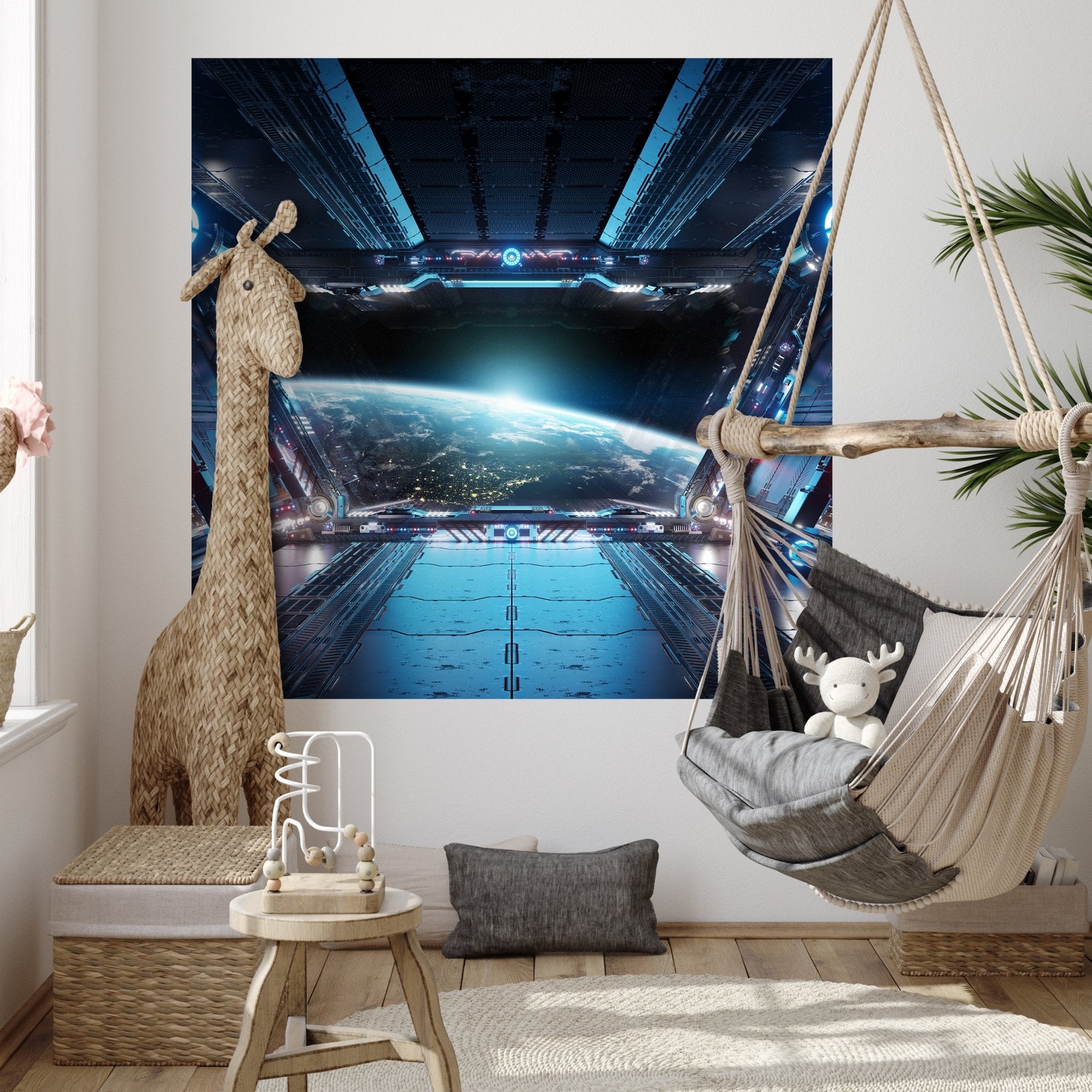 Quadratische Fototapete Blick aus Raumschiff M0032 - Bild 3 Quadratische Fototapete Blick aus Raumschiff M0032 - Bild 3