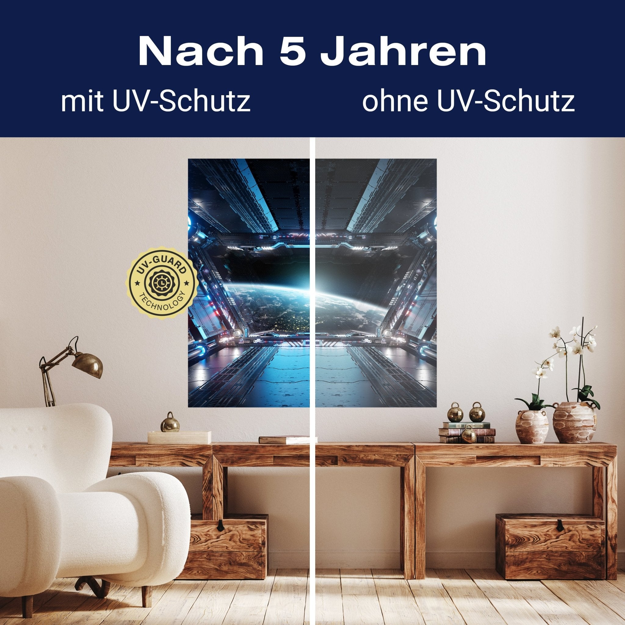 Quadratische Fototapete Blick aus Raumschiff M0032 - Bild 9 Quadratische Fototapete Blick aus Raumschiff M0032 - Bild 9