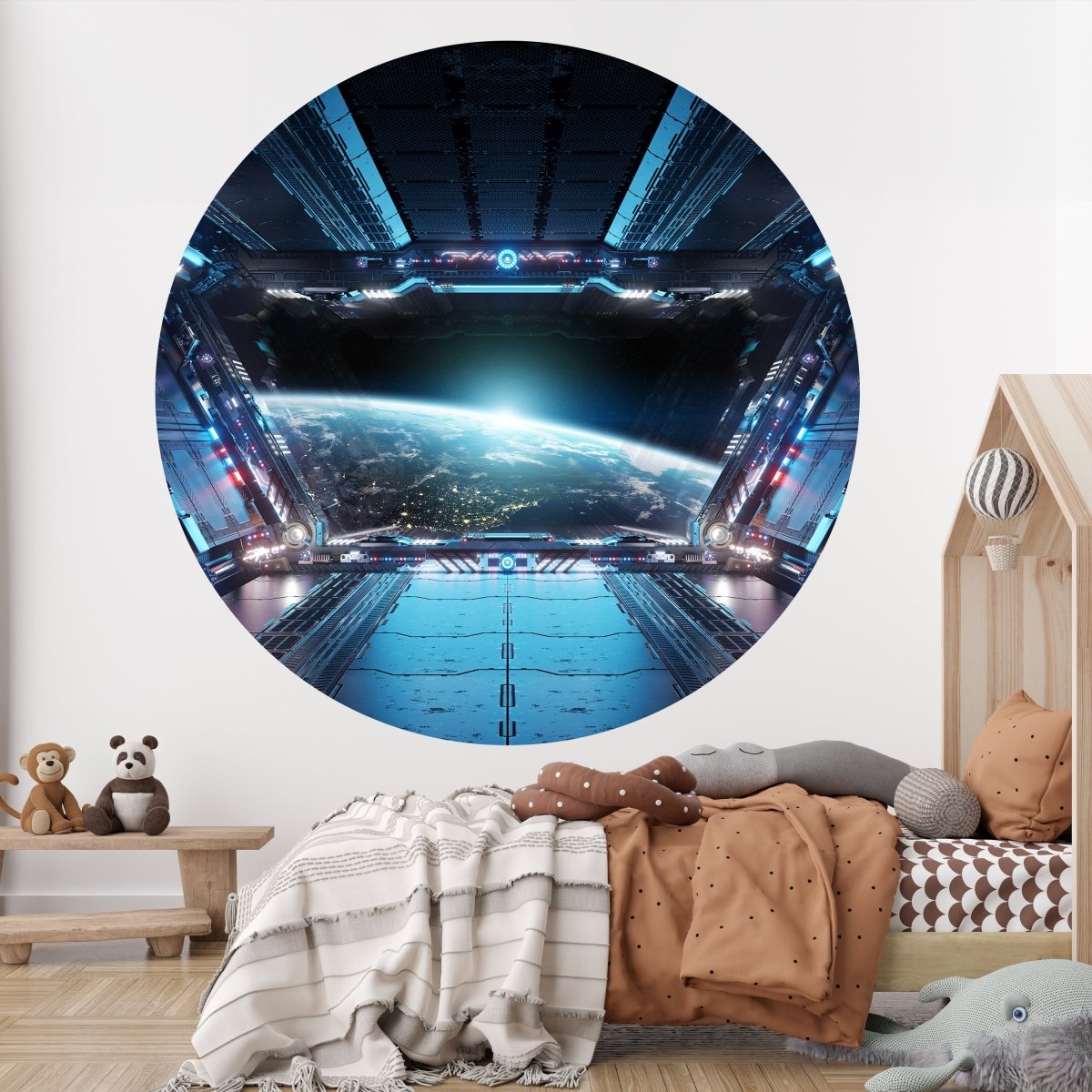 Runde Fototapete Blick aus Raumschiff M0032 - Bild 2 Runde Fototapete Blick aus Raumschiff M0032 - Bild 2