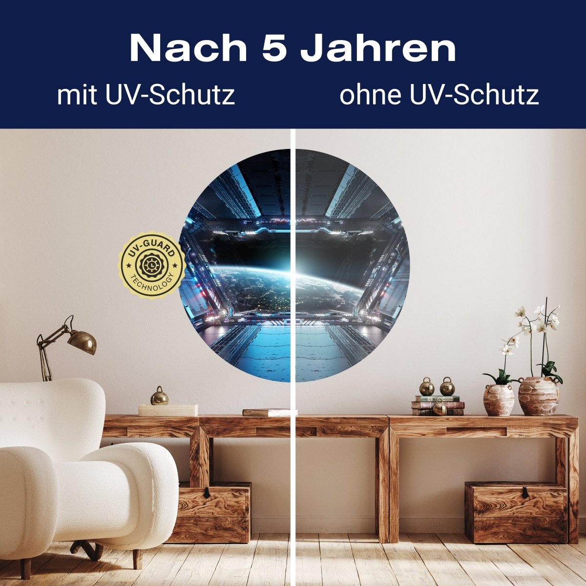 Runde Fototapete Blick aus Raumschiff M0032 - Bild 9 Runde Fototapete Blick aus Raumschiff M0032 - Bild 9