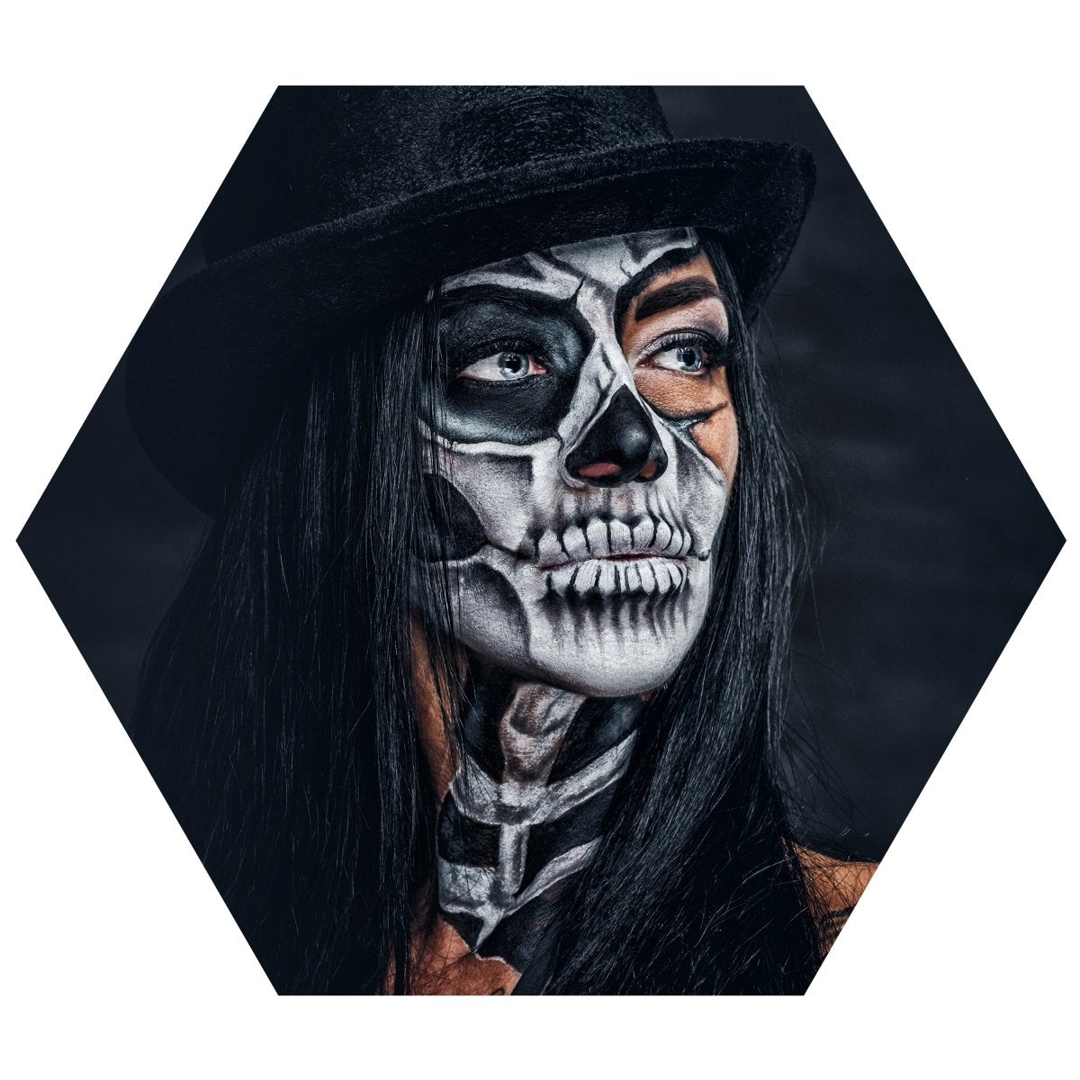 Hexagon-Fototapete Frau mit Totenkopf M0033 - Bild 11 Hexagon-Fototapete Frau mit Totenkopf M0033 - Bild 11