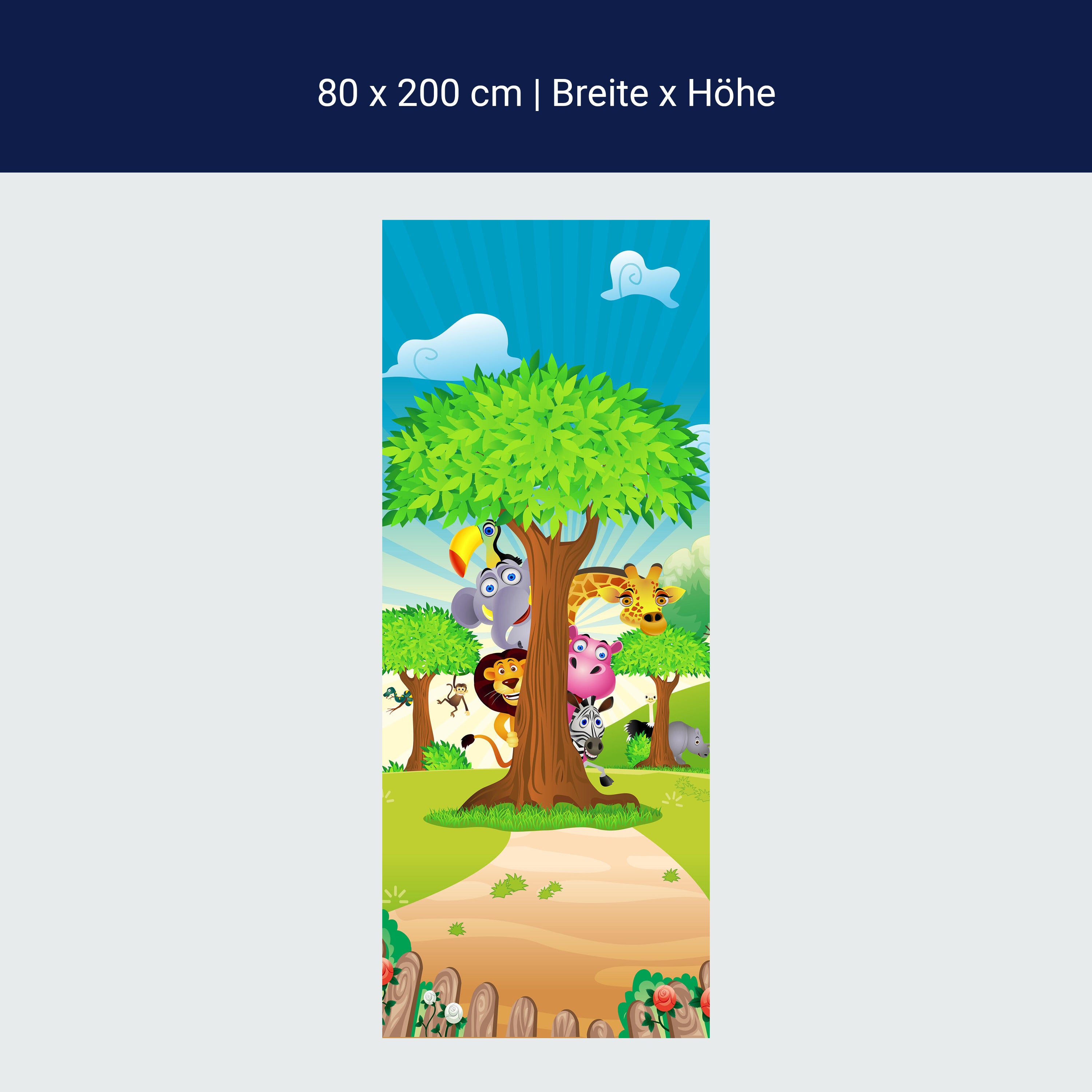 Türtapete Tierbaum M0033 Türtapete Tierbaum M0033