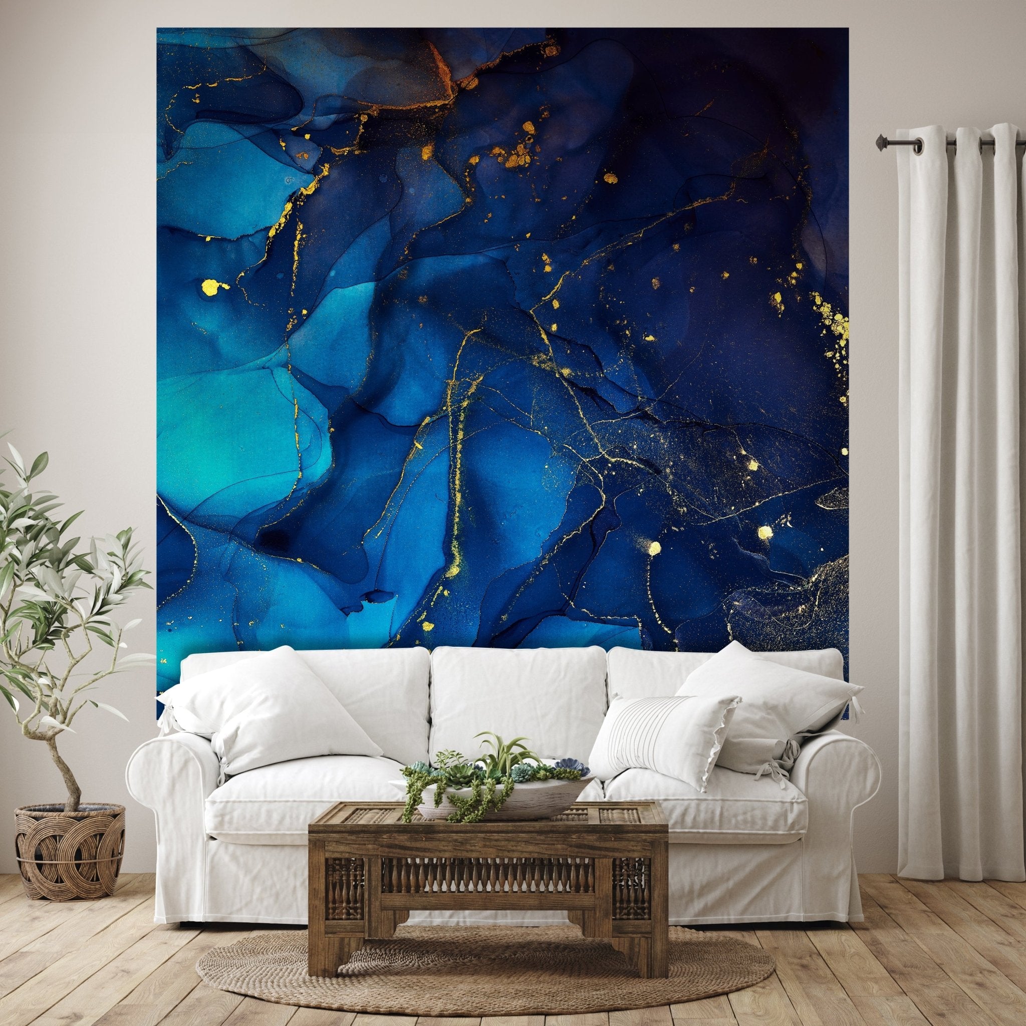 Quadratische Fototapete blaue Marmoroptik M0037 - Bild 1 Quadratische Fototapete blaue Marmoroptik M0037 - Bild 1