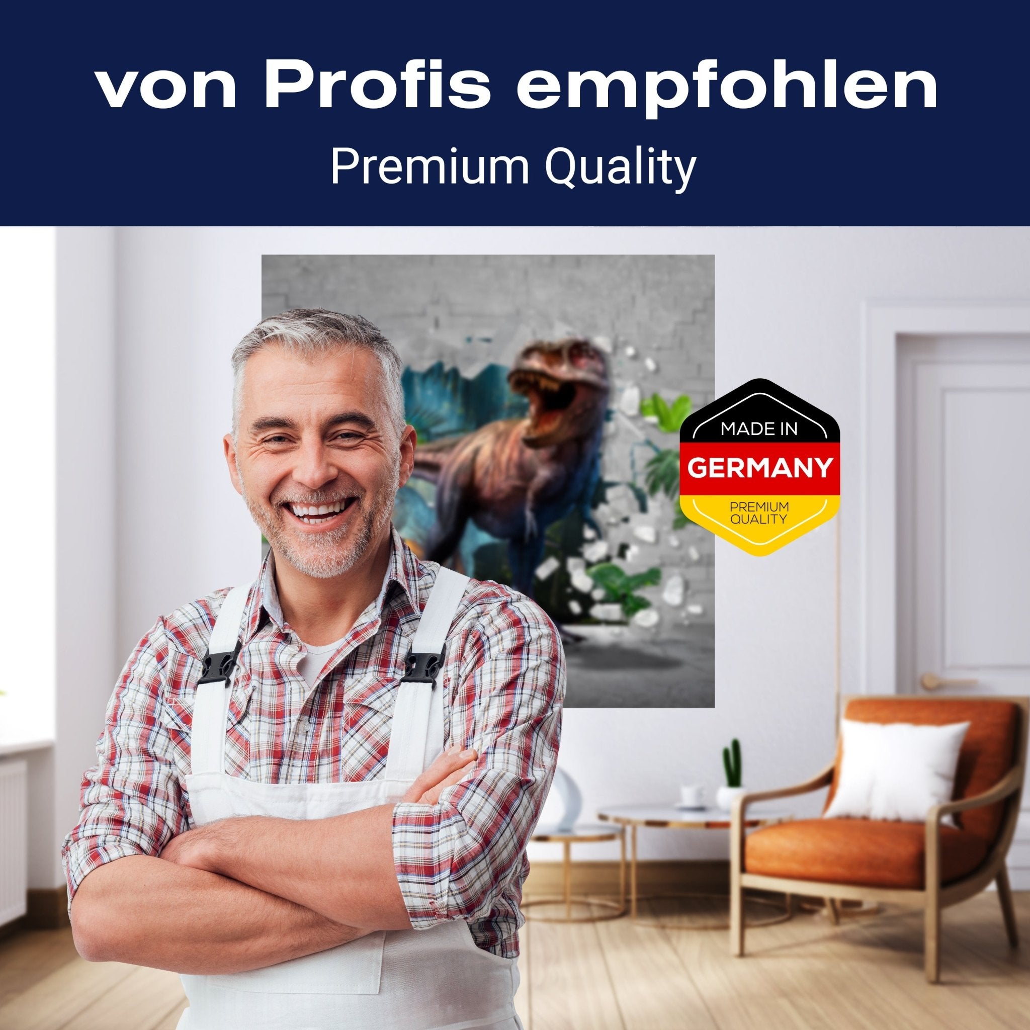 Quadratische Fototapete Wanddurchbruch mit Dinosauriern M0038 - Bild 5 Quadratische Fototapete Wanddurchbruch mit Dinosauriern M0038 - Bild 5